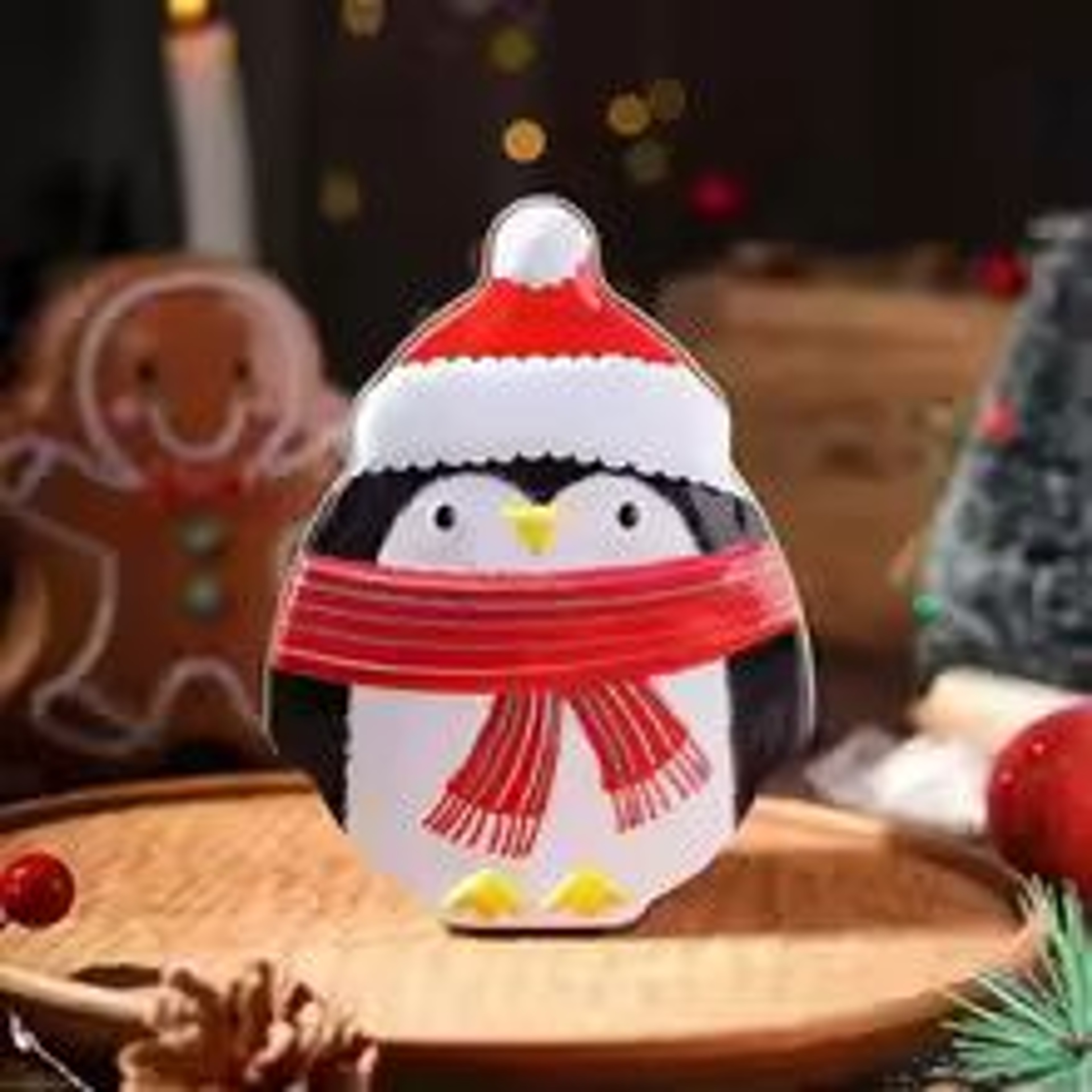 Gingerbread Man Christmas Candy Storage Tin Gift Box 1