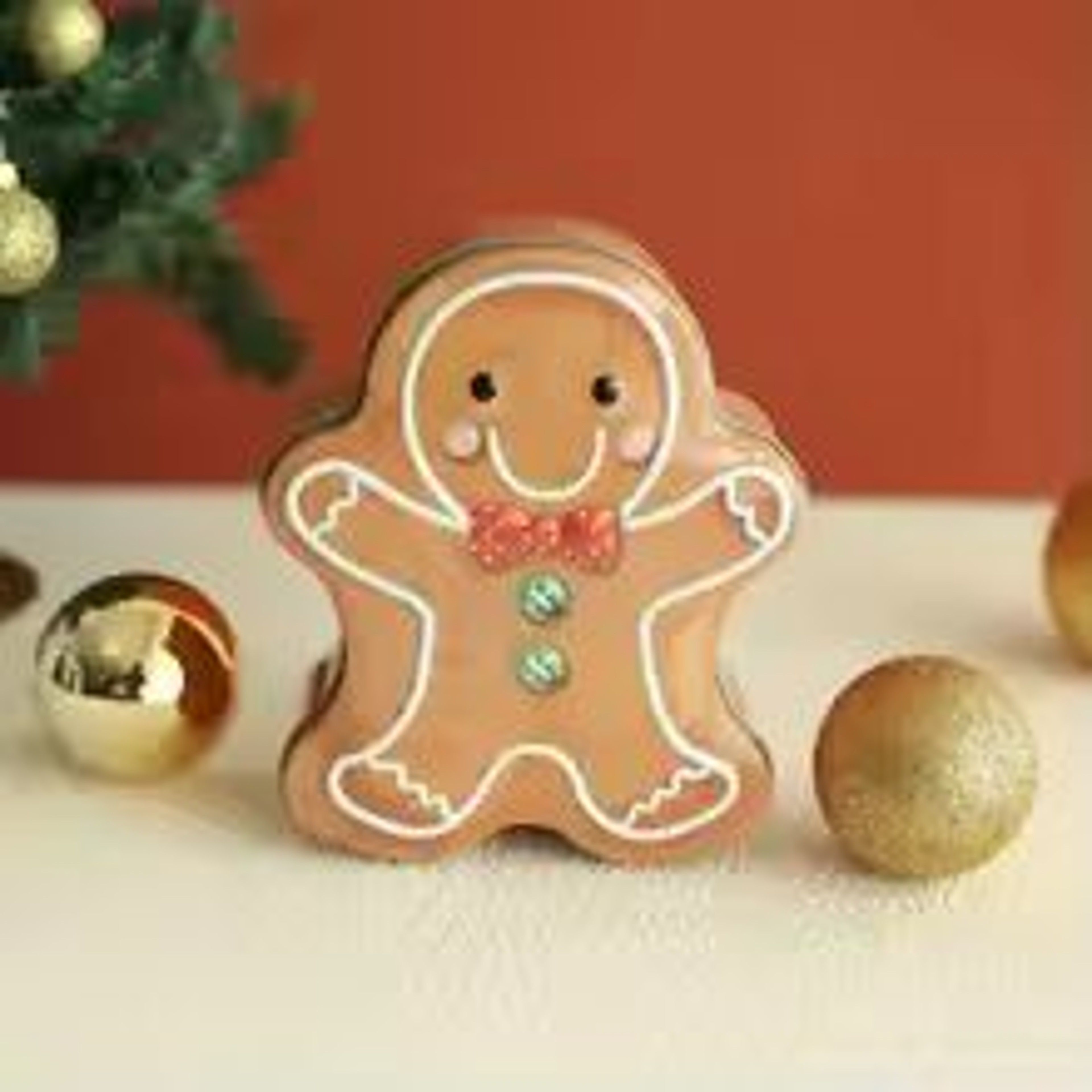 Gingerbread Man Christmas Candy Storage Tin Gift Box 3