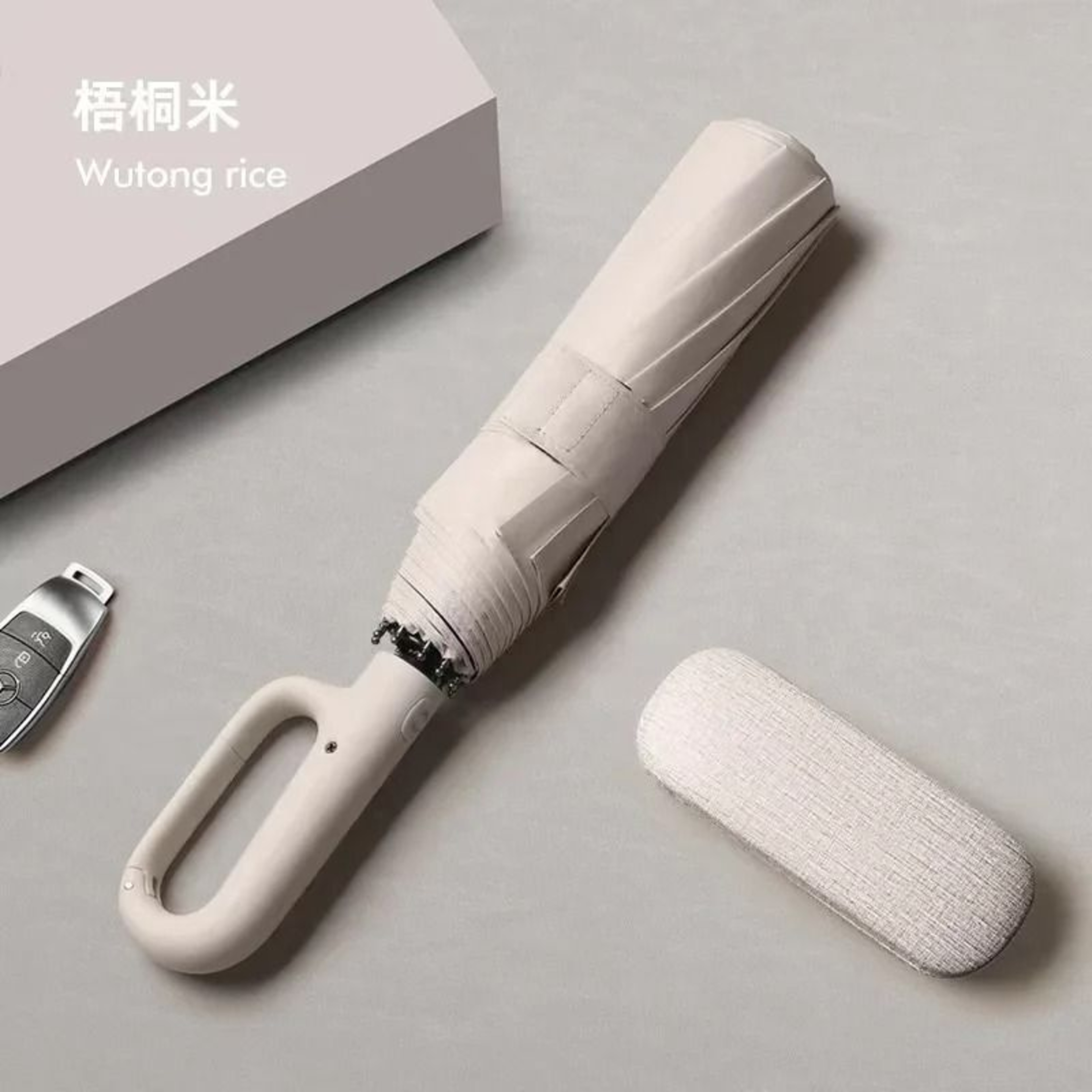 Extra Large Fully Automatic Folding Umbrella With Ring Buckle Handle 2