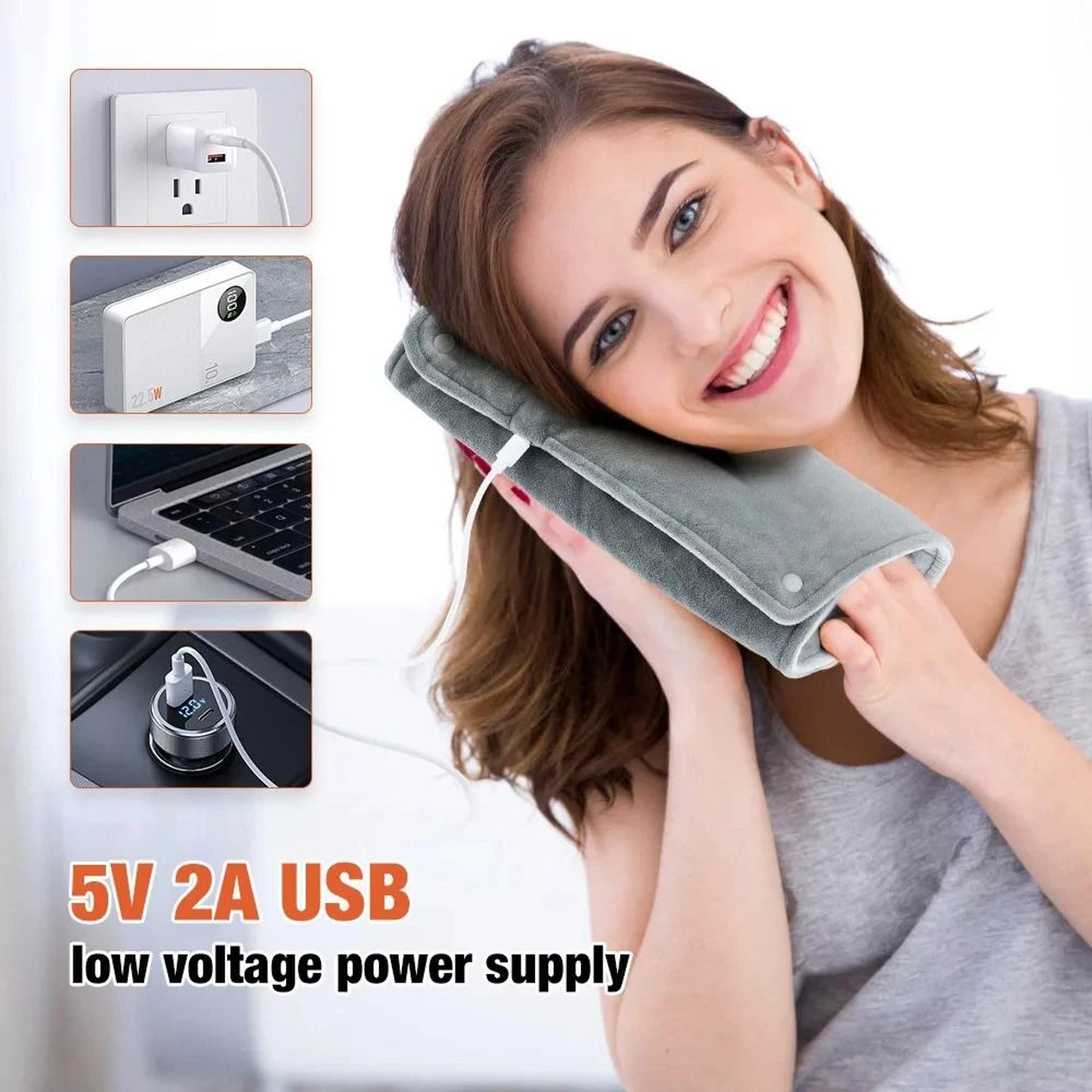 USB Heated Shawl Blanket Thermostatic Hand Warmer For Office And Home 2