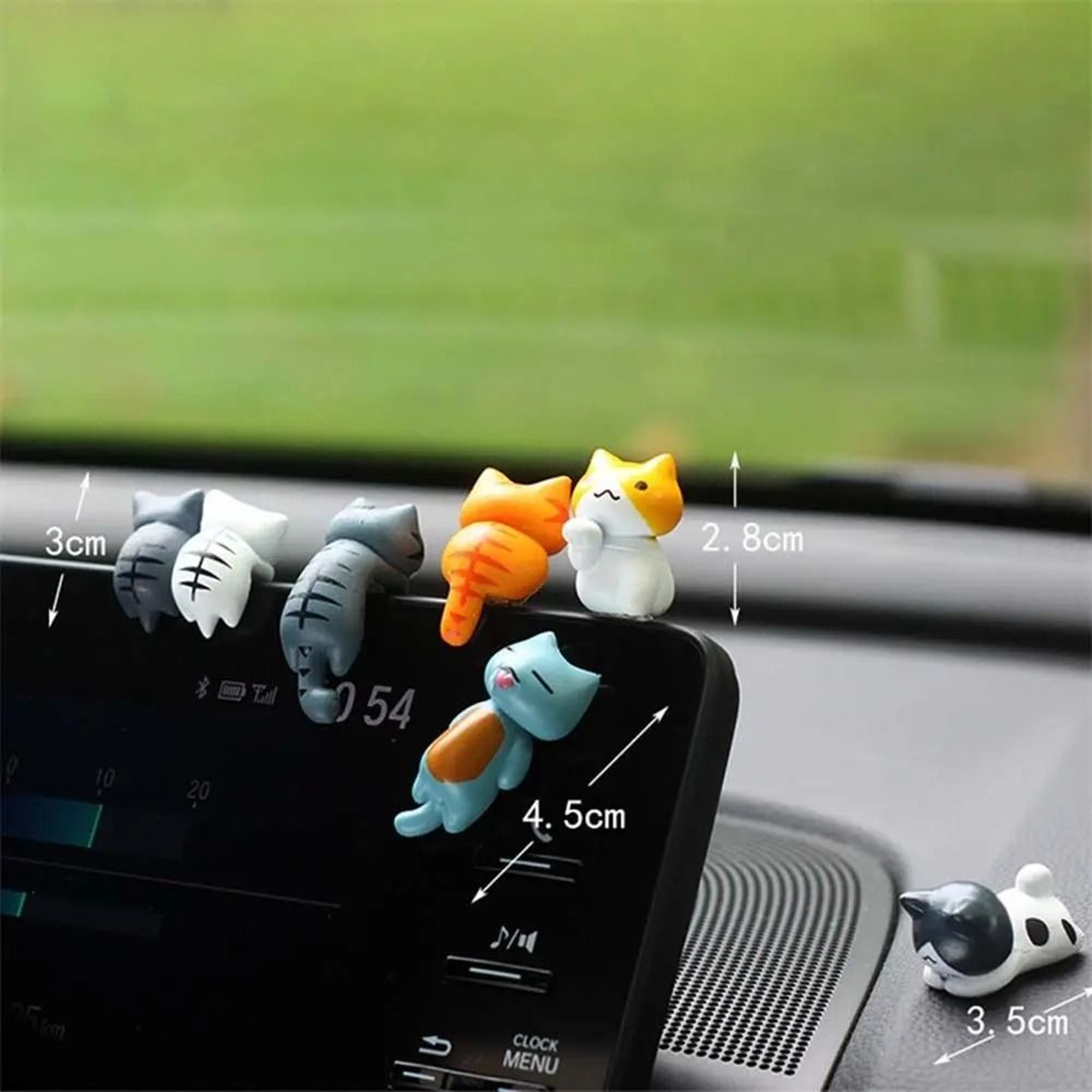 Cute Mini Cat Figurine Dashboard And Desk Decor 1
