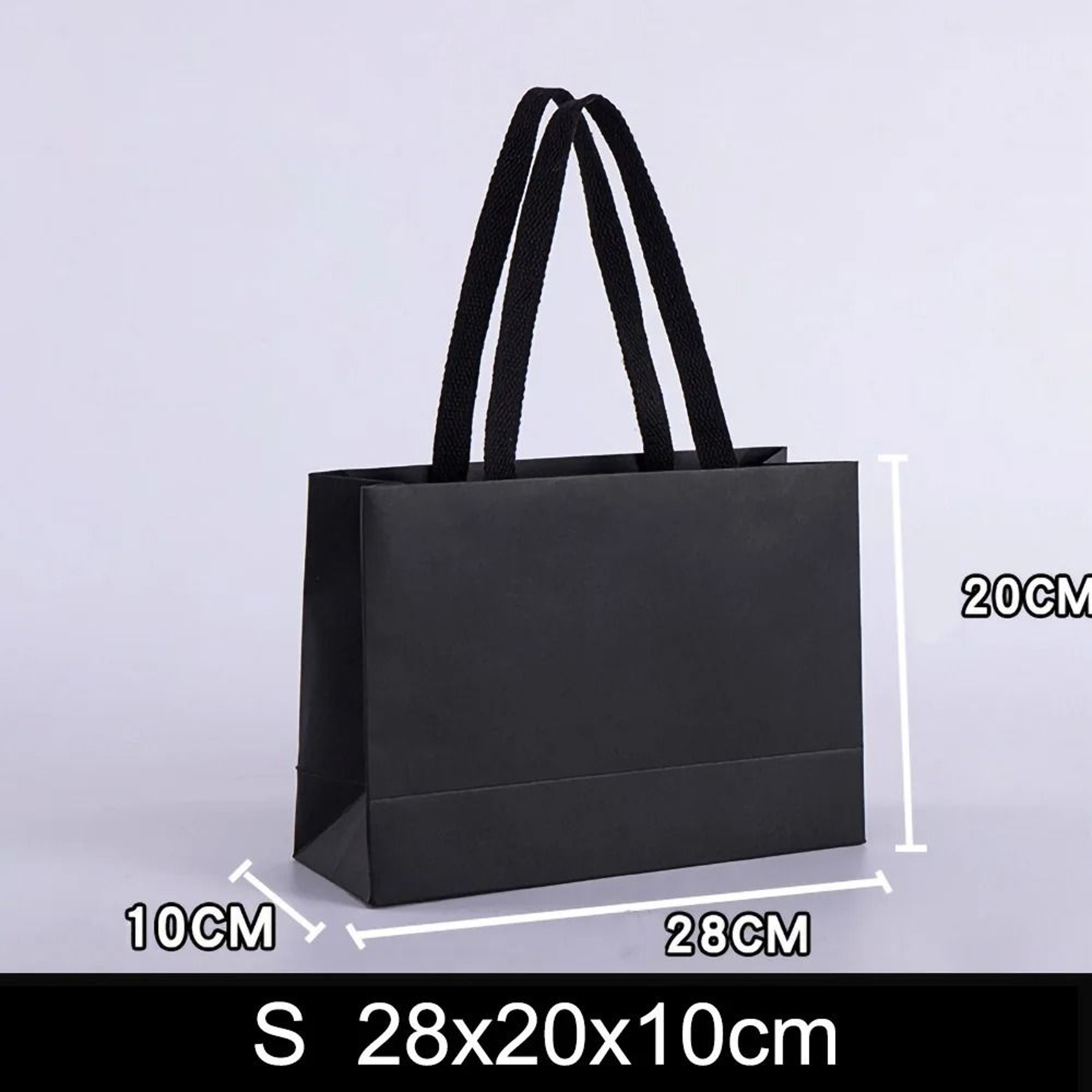 Black Kraft Paper Gift Bag For Wedding Party And Food Packaging 1