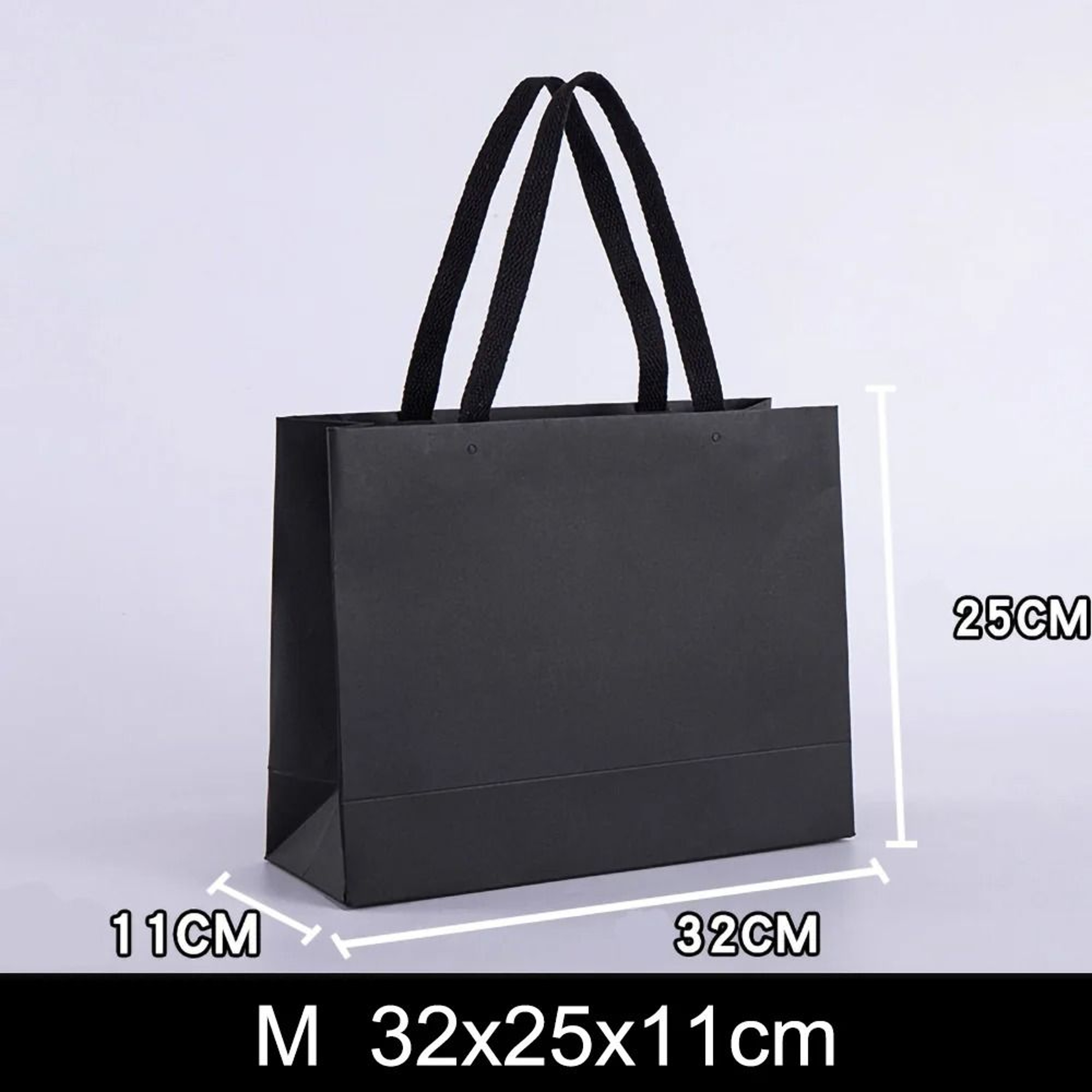 Black Kraft Paper Gift Bag For Wedding Party And Food Packaging 2