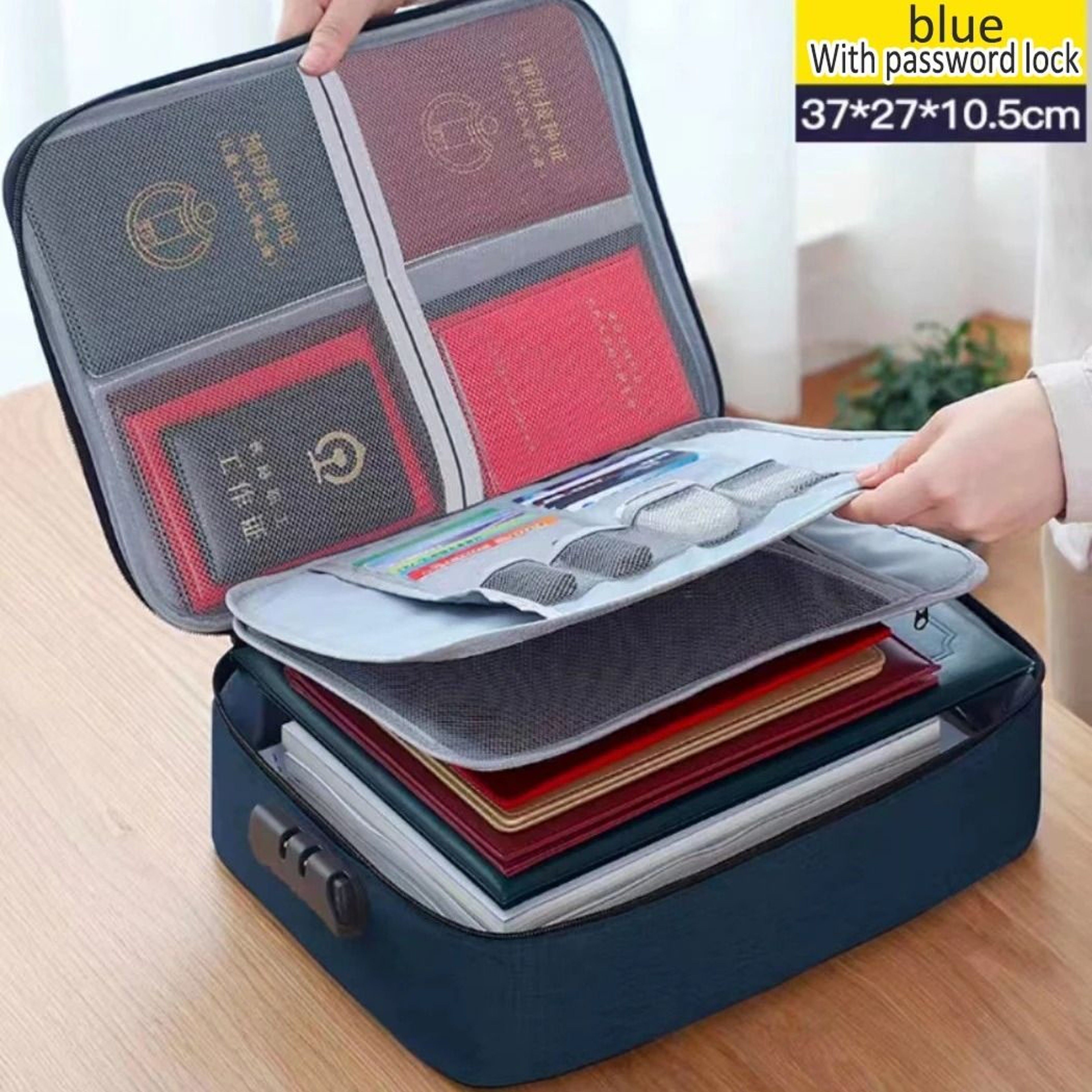 Large Capacity Document Storage Bag Certificate And Passport Organizer 1