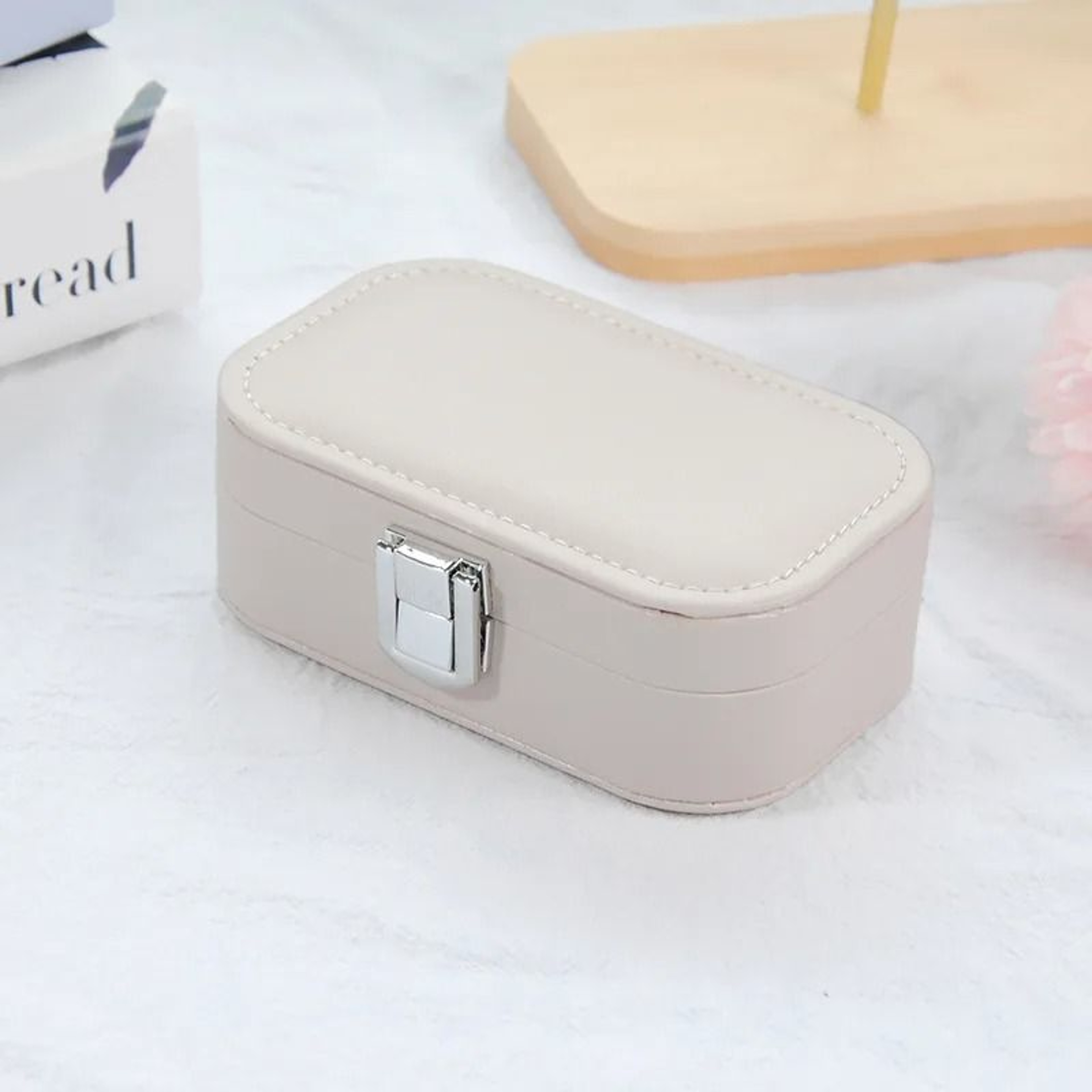 Portable Snap Button Jewelry Storage Box For Earrings Necklace And Rings 6