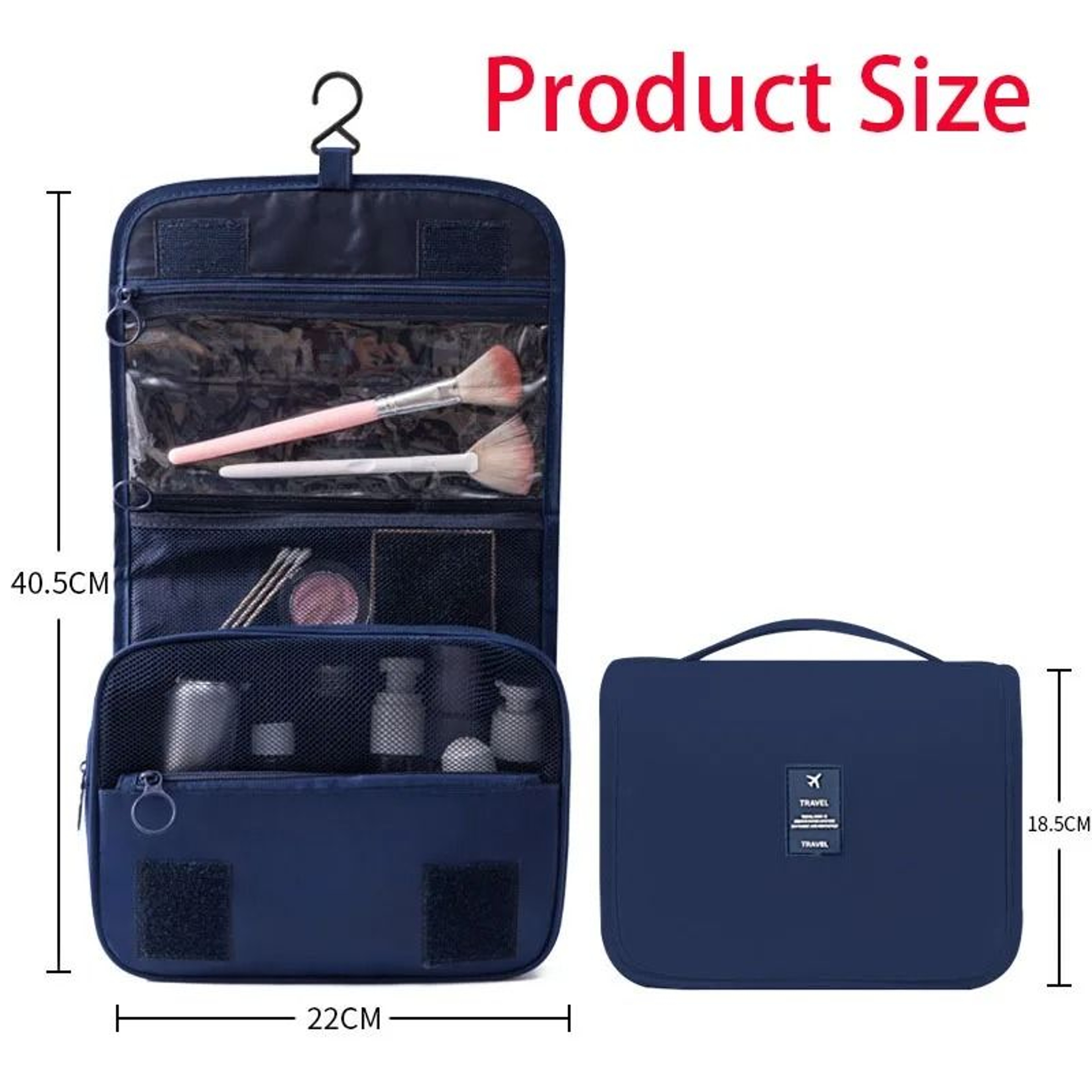 Large Capacity Travel Makeup Organizer Waterproof Toiletry Bag 7