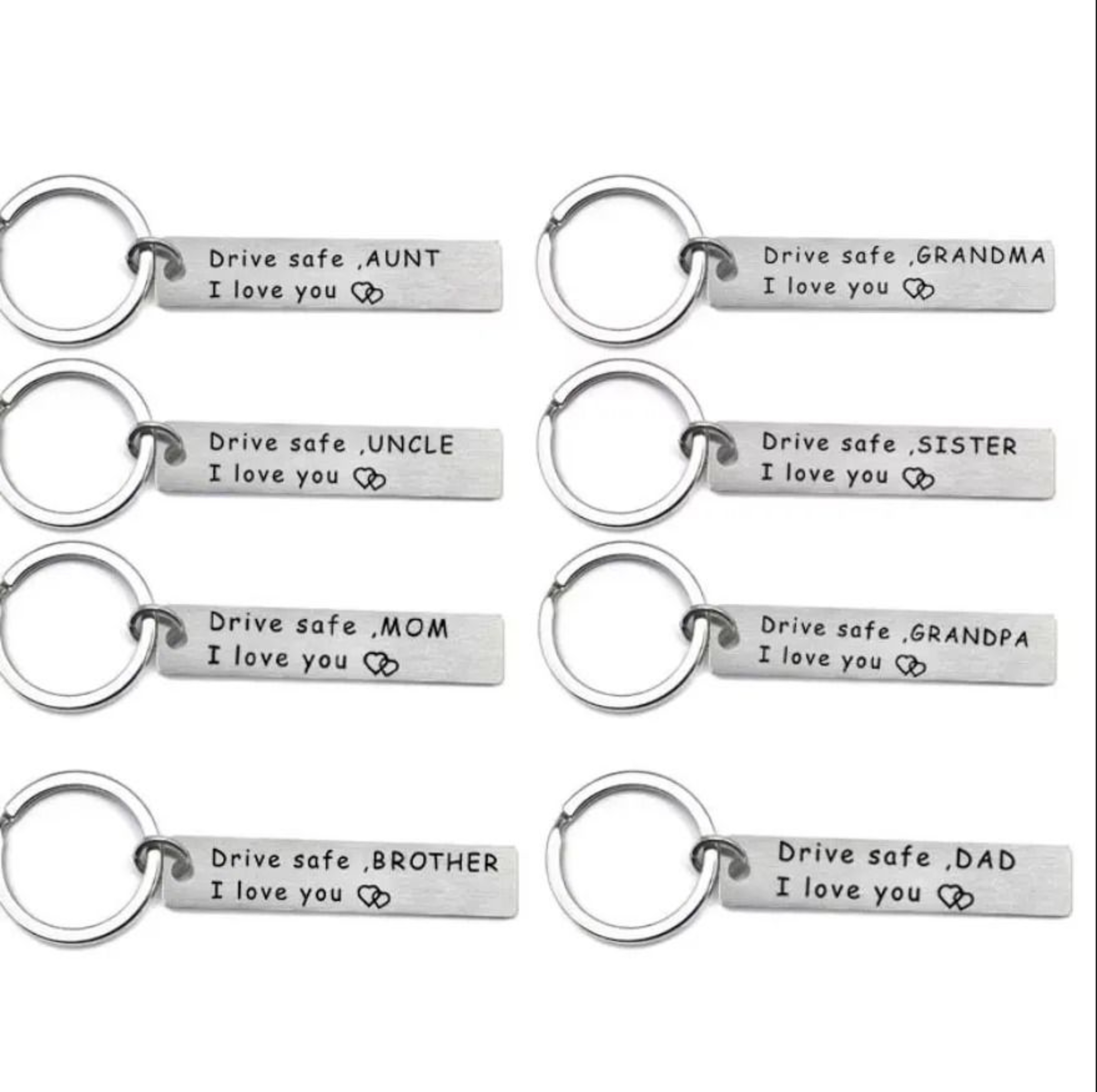 GuardianWing Drive Safe Keychain Angel Wing Pendant Gift For Dad And Loved Ones 0