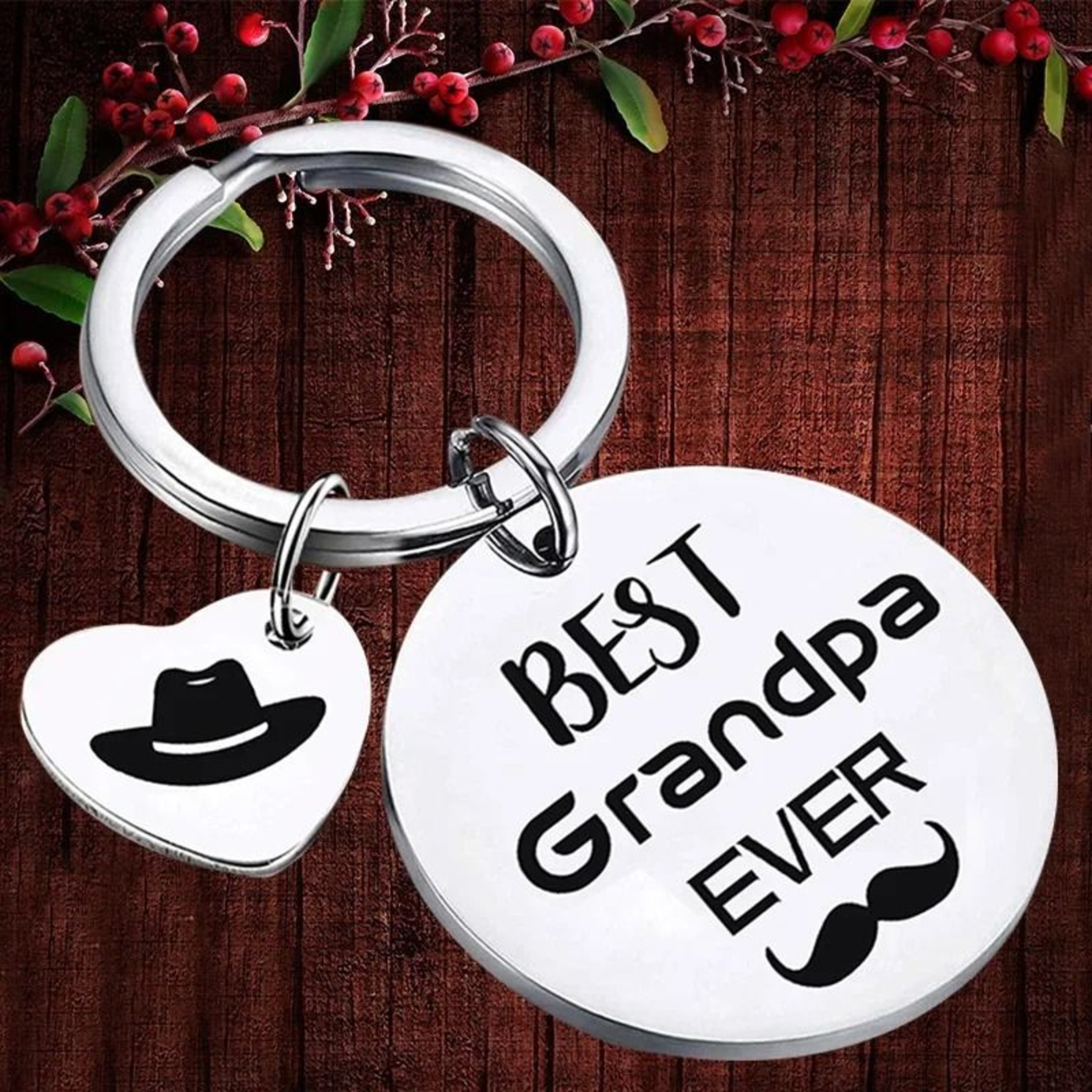 Best Grandpa Ever Keychain Charm Gift From Grandchild 1