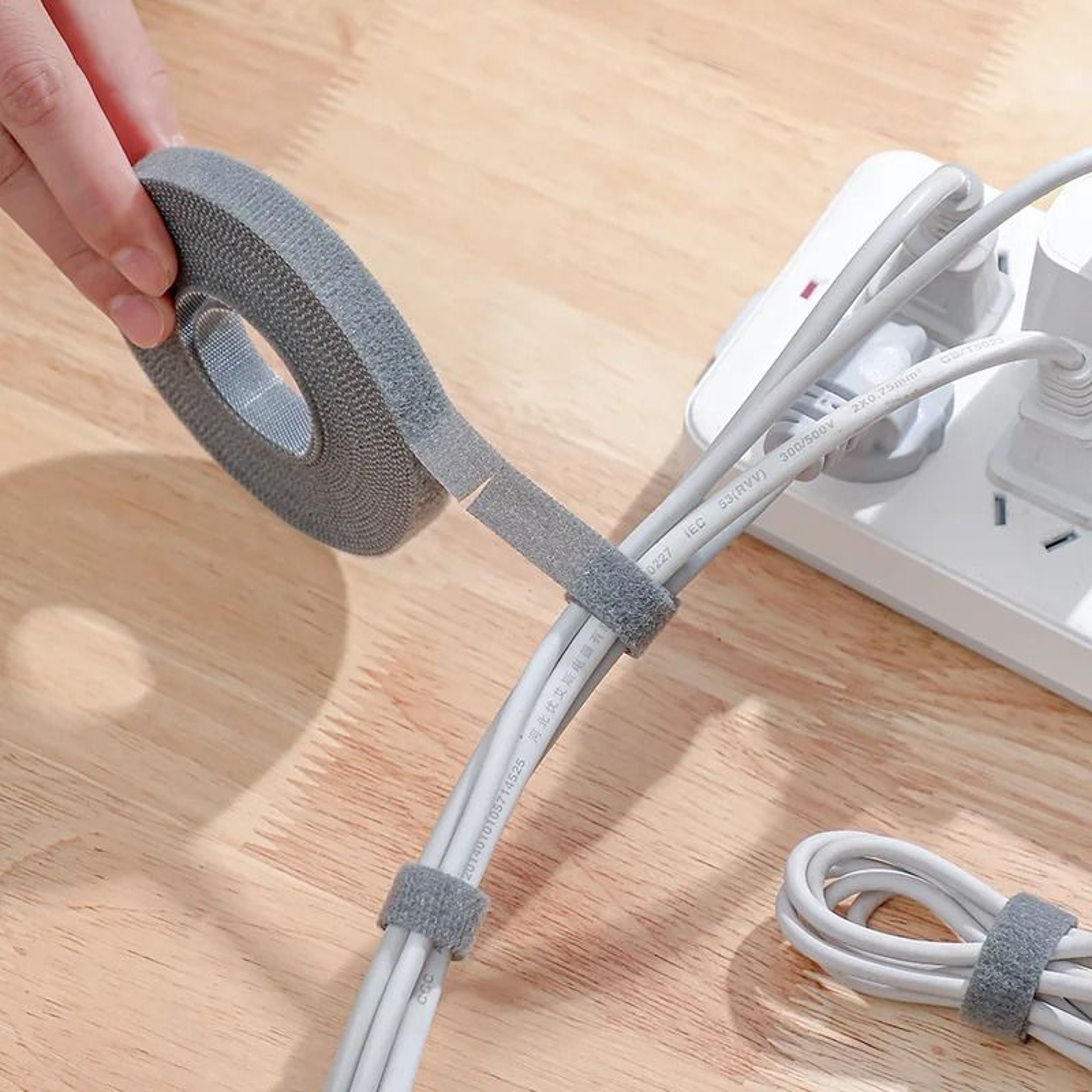 Reusable Velcro Cable Management Ties Roll For Desk Wire Organization 10