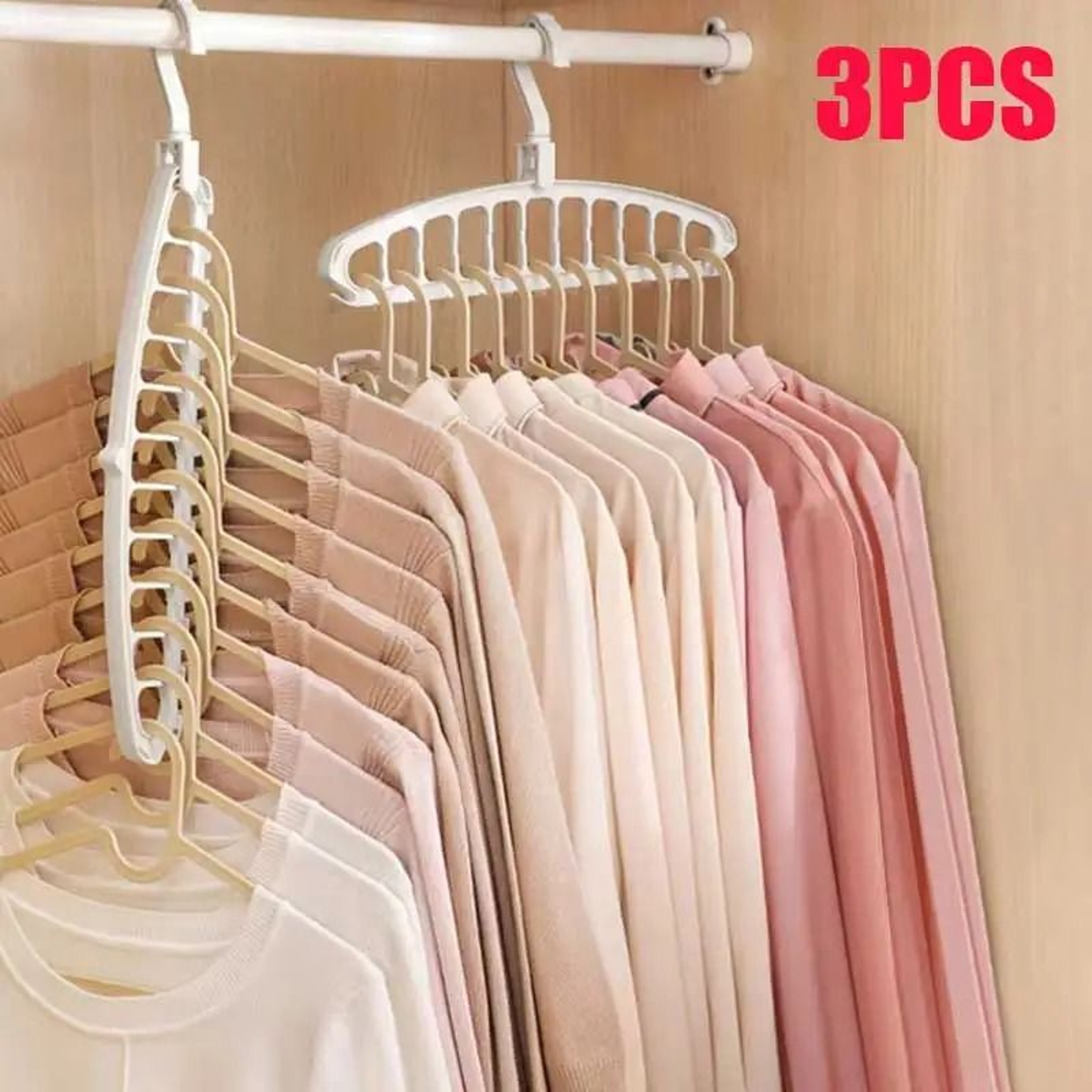 Folding Multi Hole Space Saving Clothes Hanger Organizer For Pants And Wardrobe Storage 7