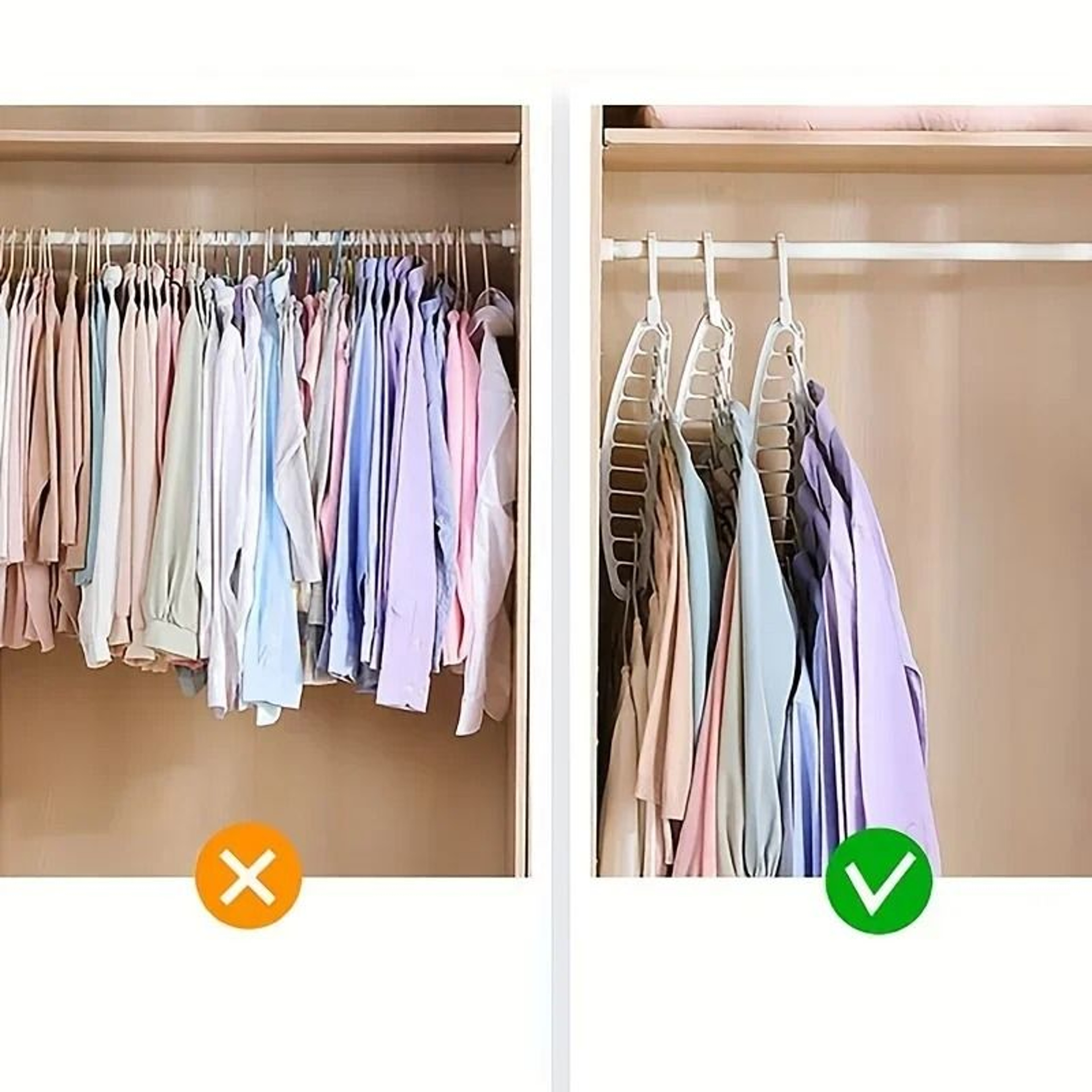 Folding Multi Hole Space Saving Clothes Hanger Organizer For Pants And Wardrobe Storage 8