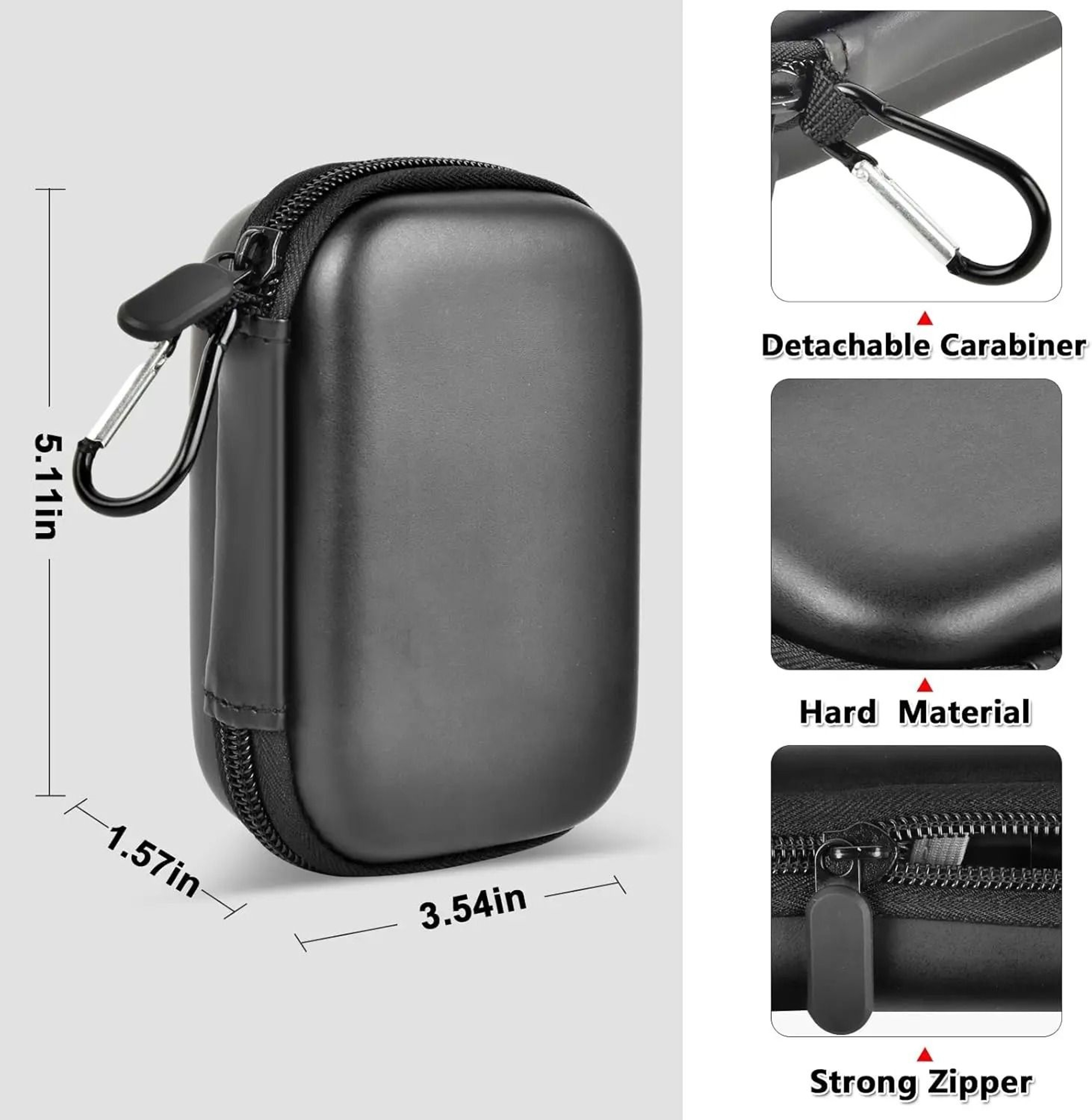 Portable SSD Carrying Case Compatible With Samsung T9 External SSD 8