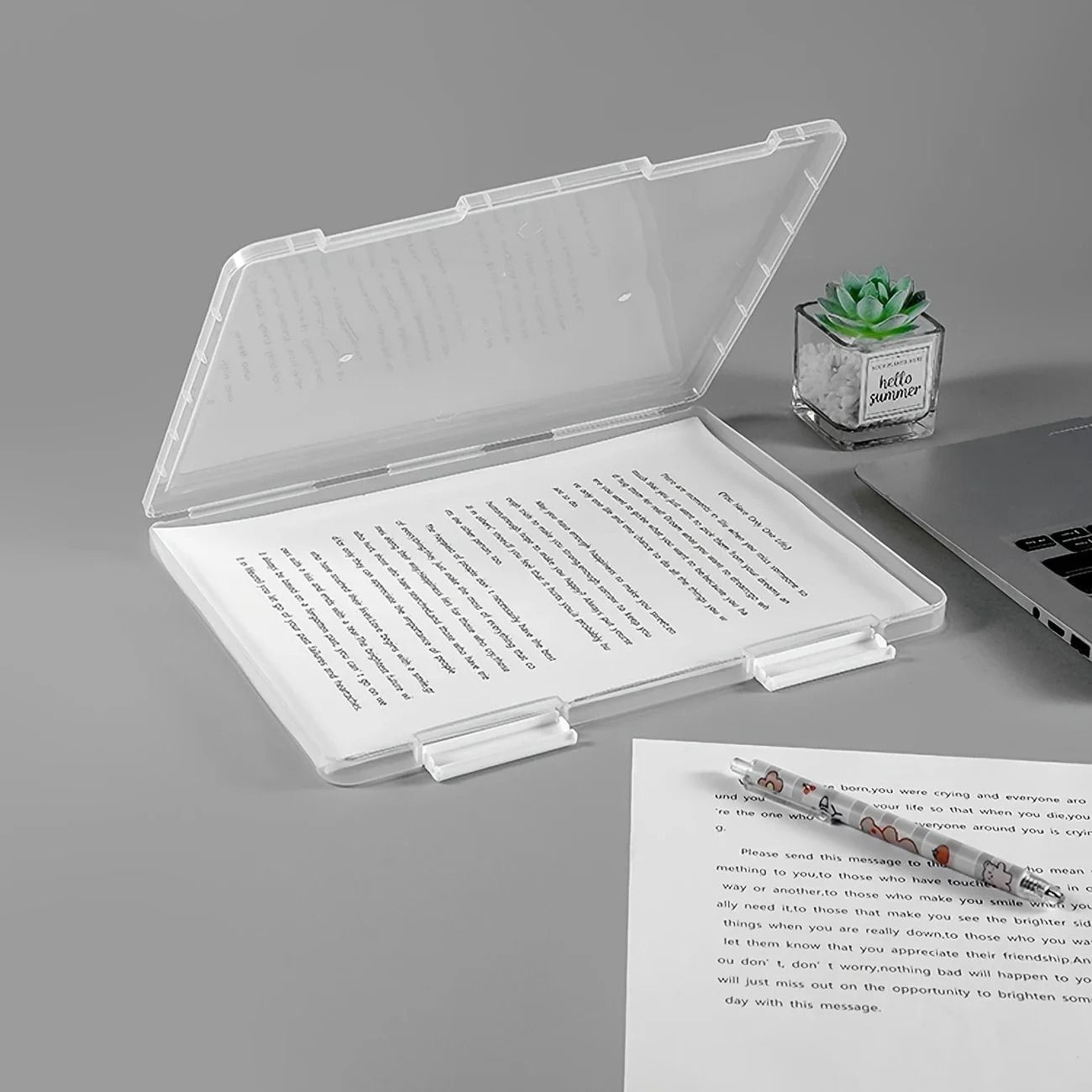 Portable A4 File Storage Box Multi Layer Document Organizer 5