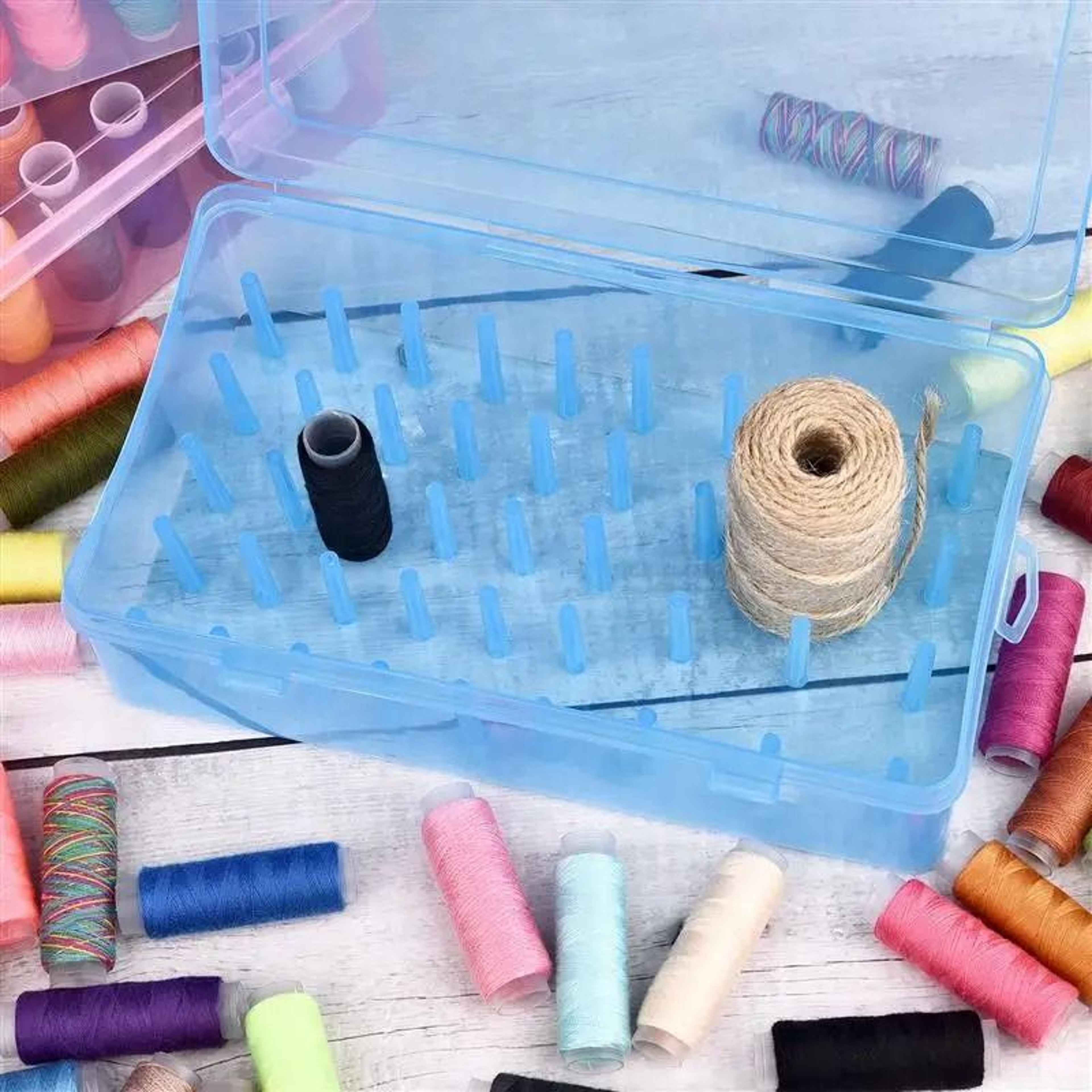 42 Spool Sewing Thread Storage Box Thread Spool Organizer Case 11