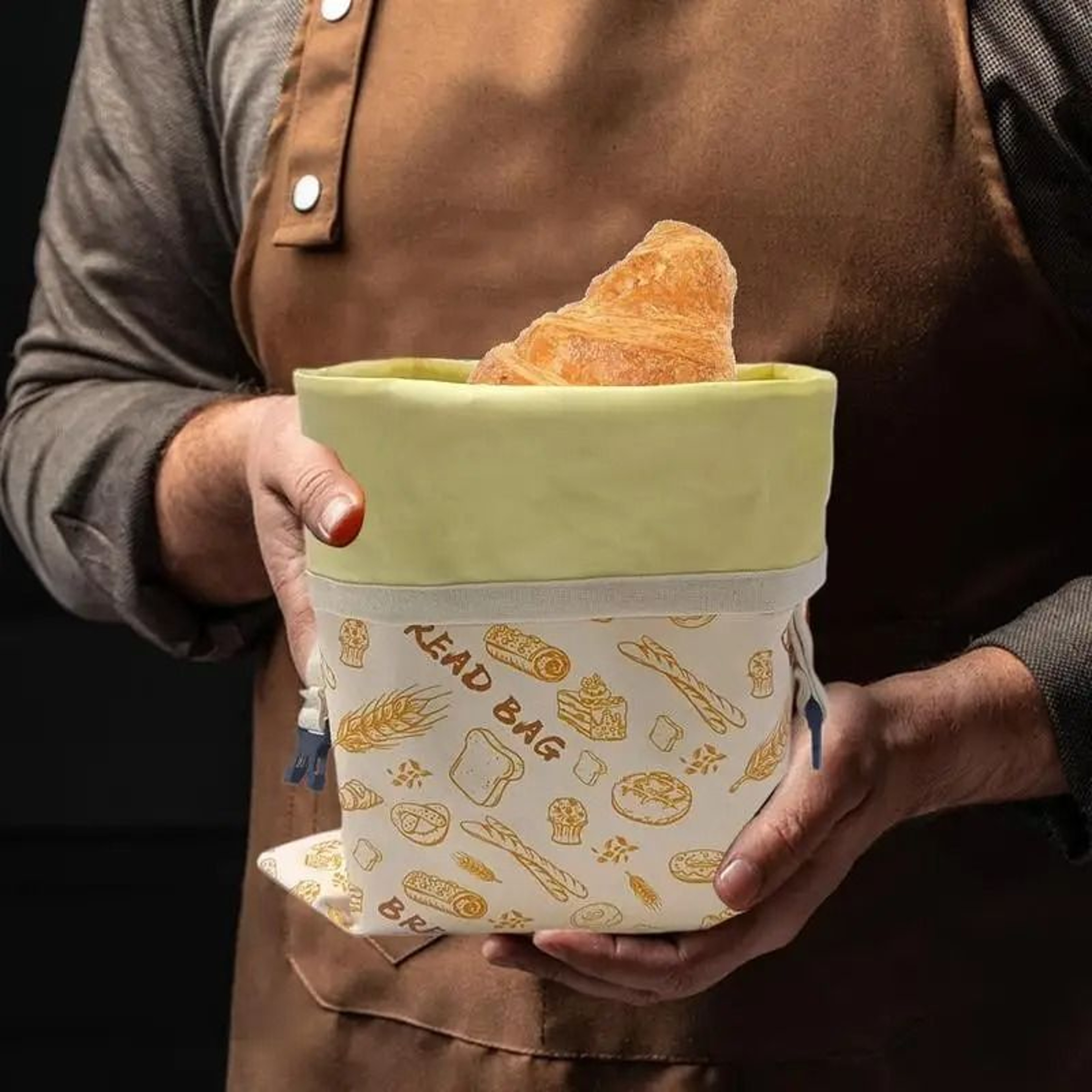 Reusable Beeswax Bread Storage Bag Natural Bread Keeper Bag 5