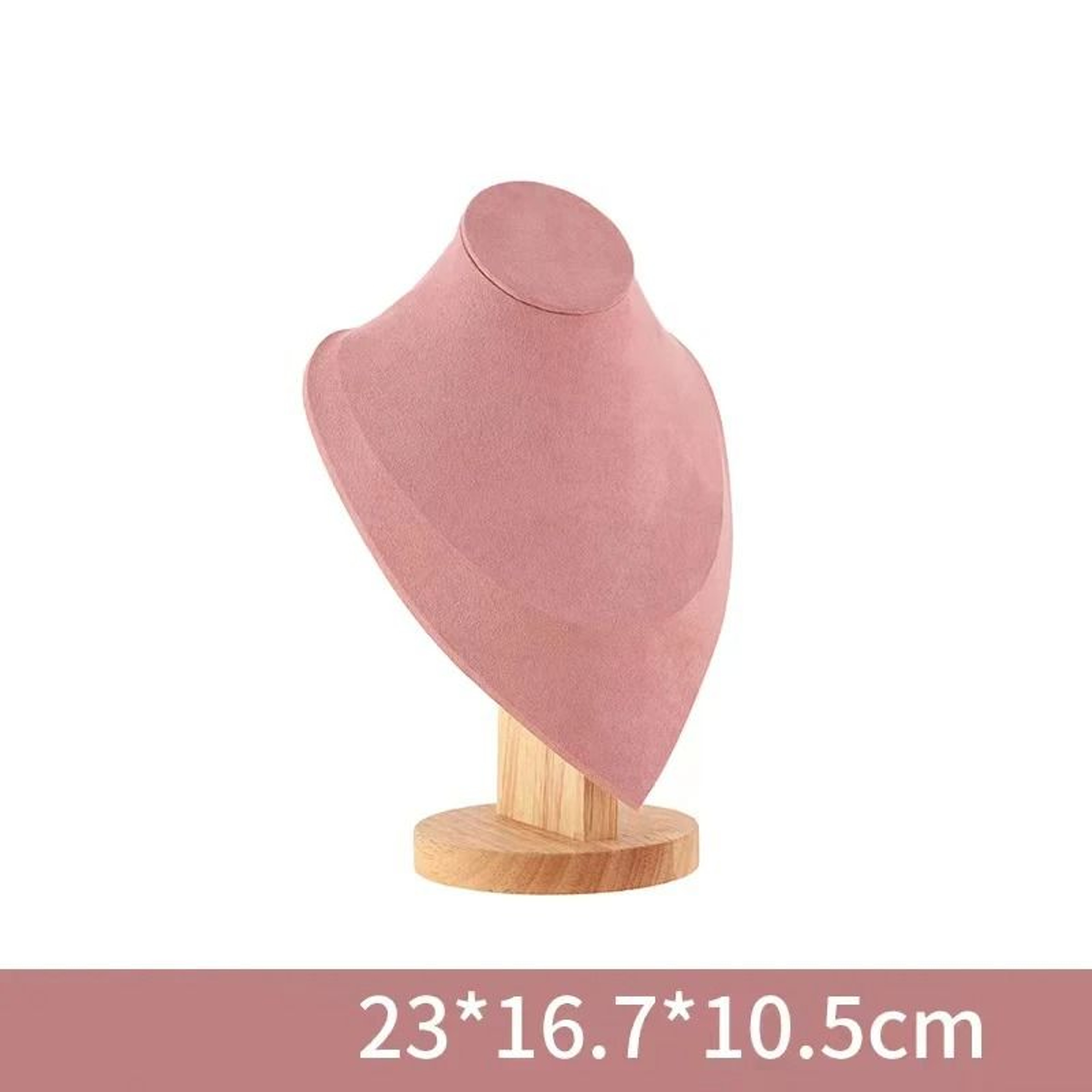 Wooden Mannequin Bust Necklace Display Stand Jewelry Holder 2