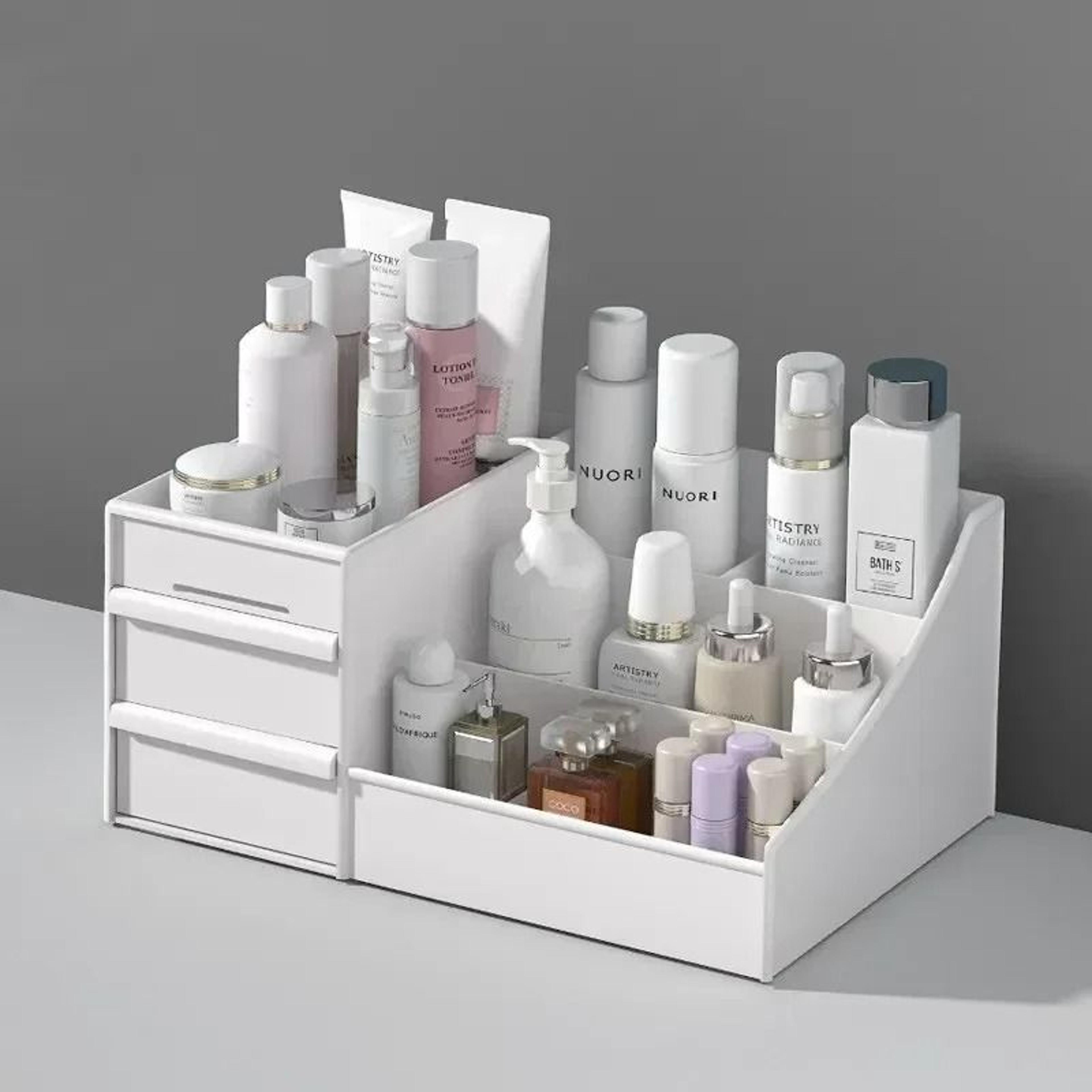 Plastic Makeup Storage Box Drawer Cosmetic Organizer 5