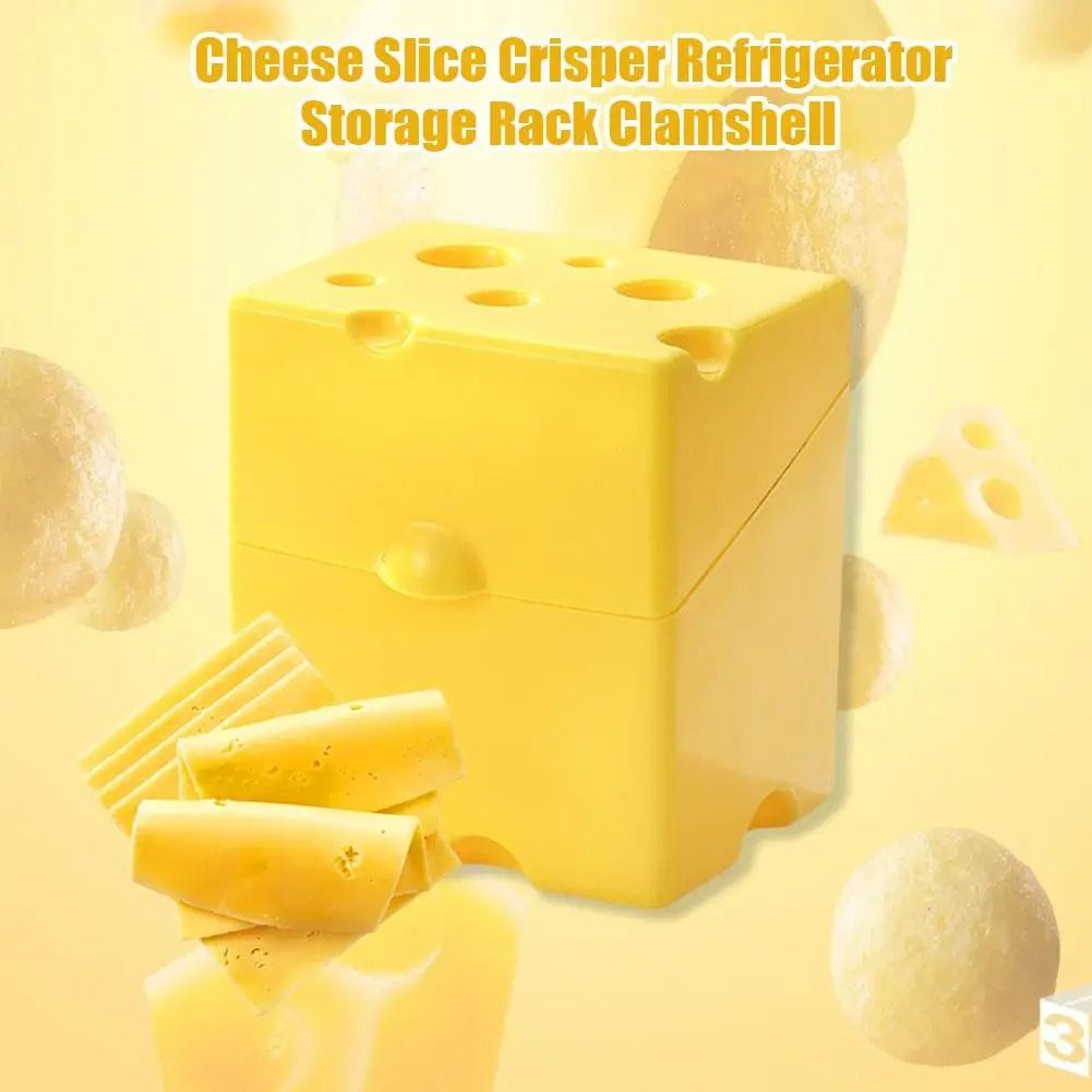 FreshLock Cheese Slice Storage Container Plastic Cheese Keeper Box With Flip Lid And Holder 3