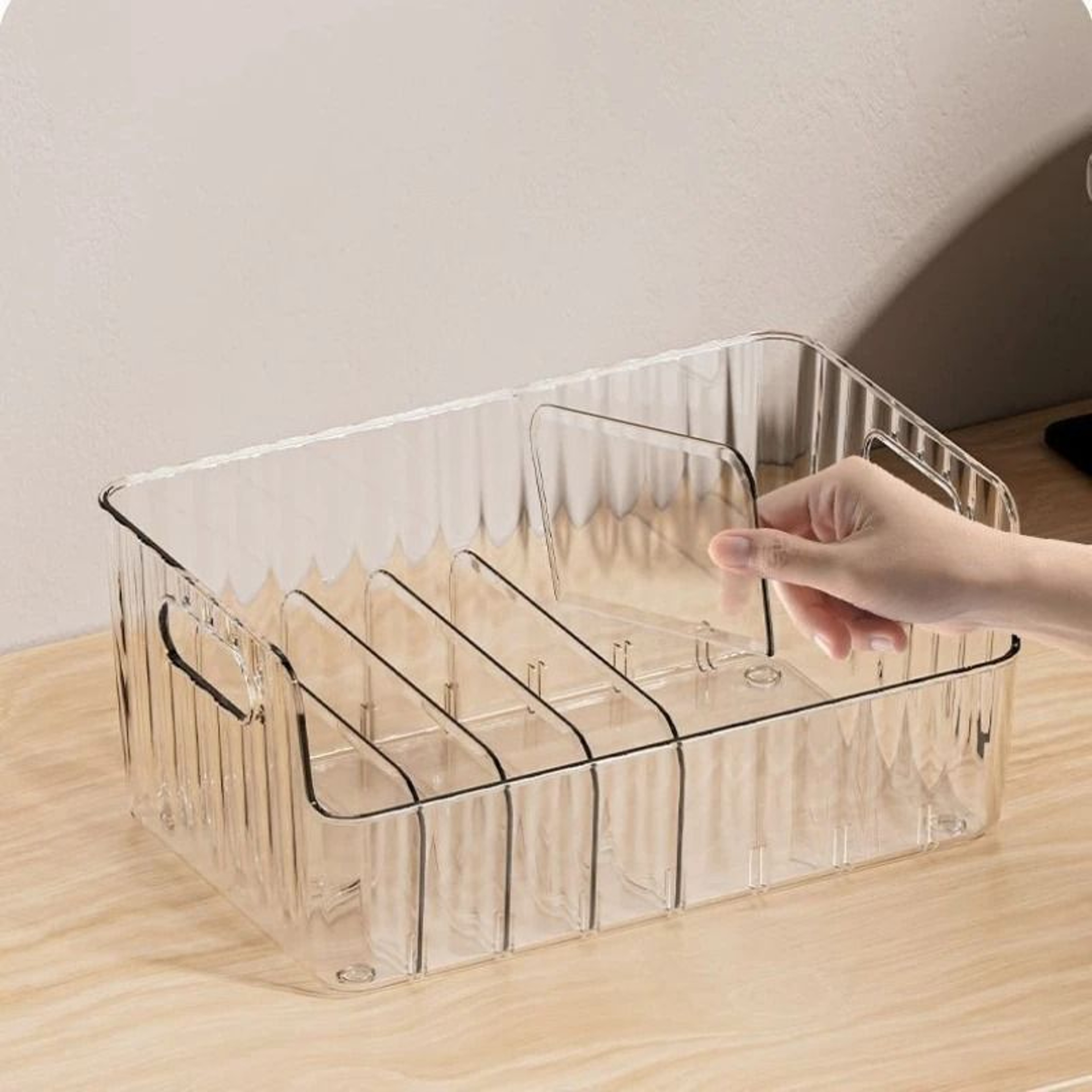 ClearView Spice Rack Organizer Box Large Capacity Kitchen Countertop Organizer With Divided Storage 6
