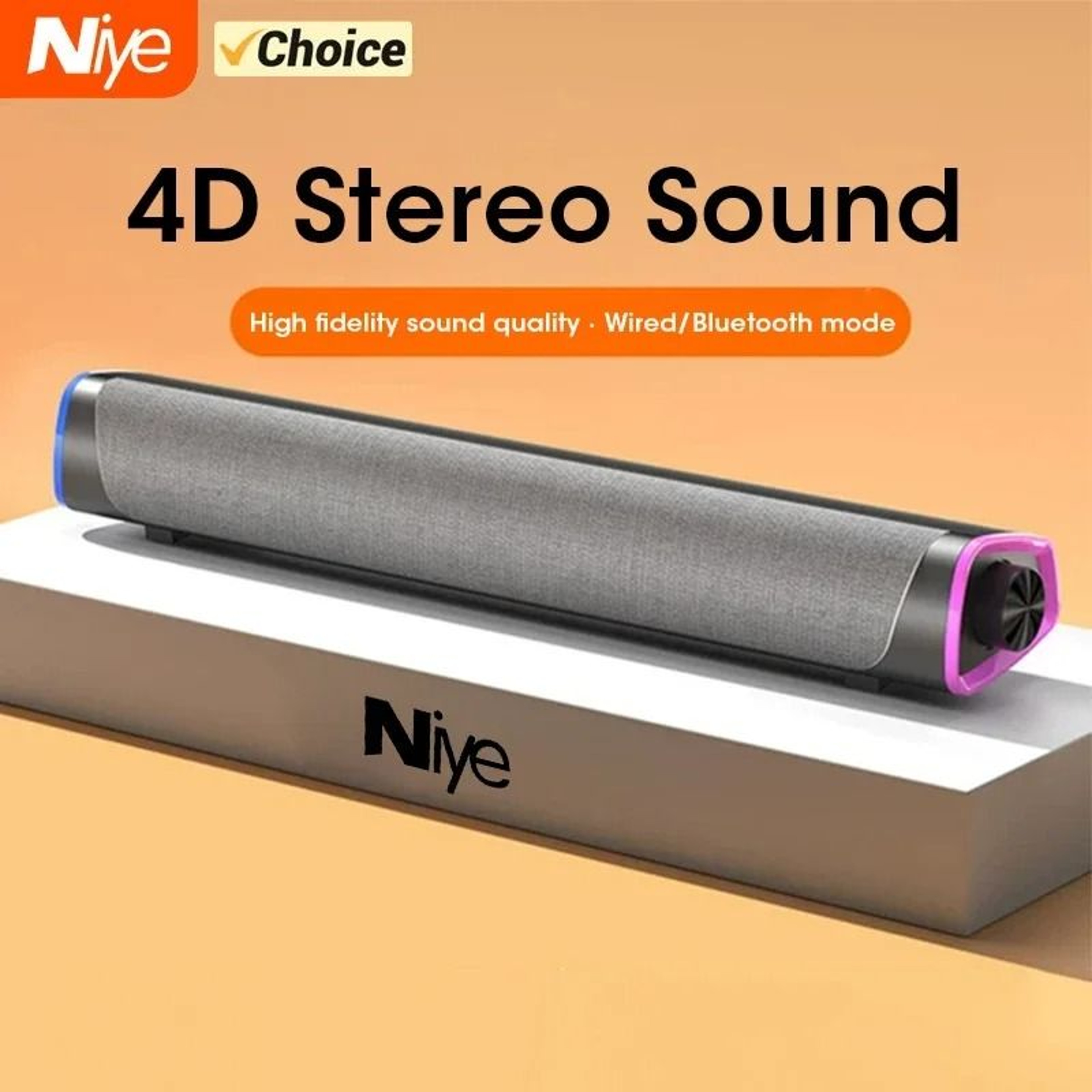 SoundBoost Bluetooth Computer Speaker Bar 4D Stereo Laptop Soundbar Speaker With Subwoofer For PC A 7