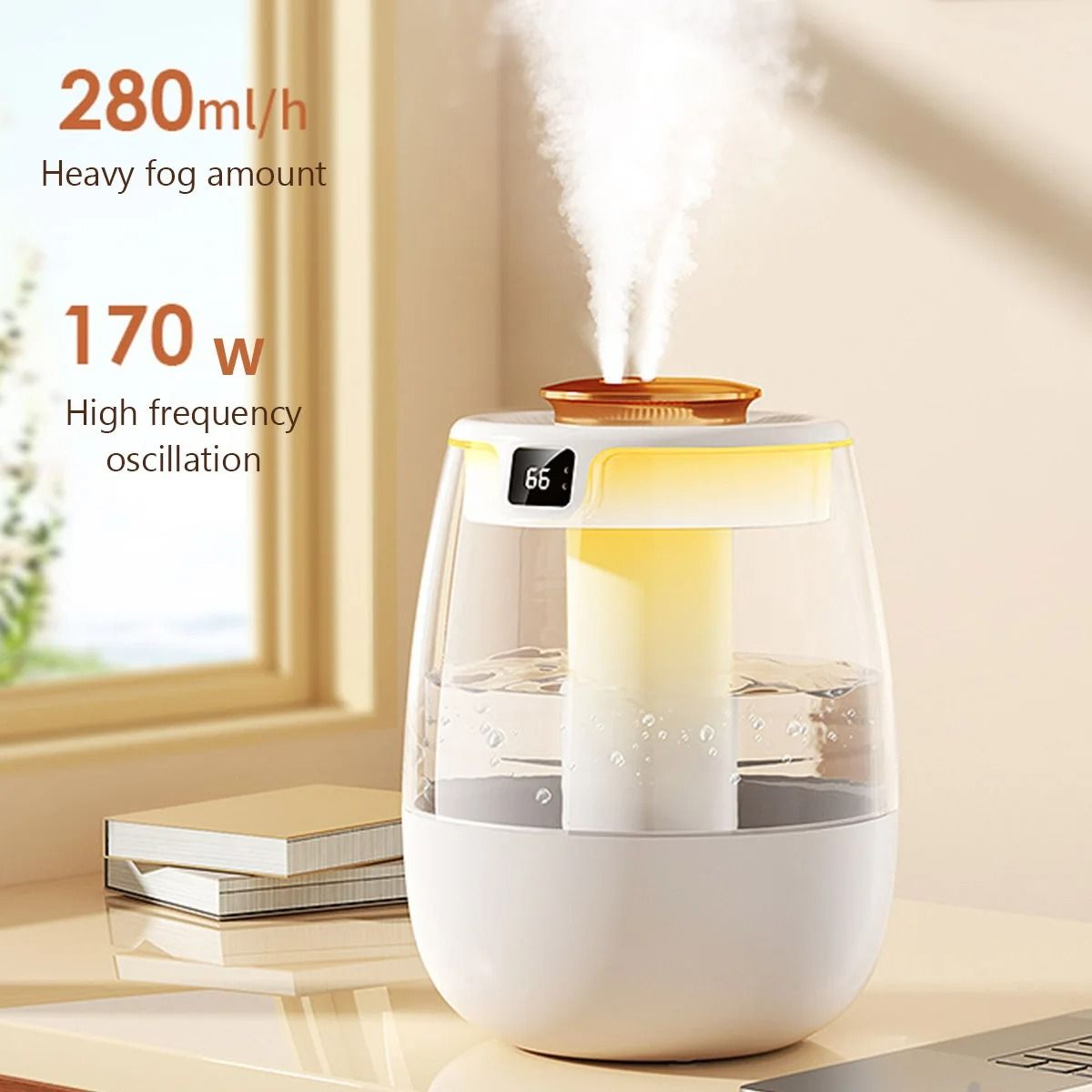 Large Capacity Double Spray Air Humidifier Cool Mist Aroma Diffuser 13L 4
