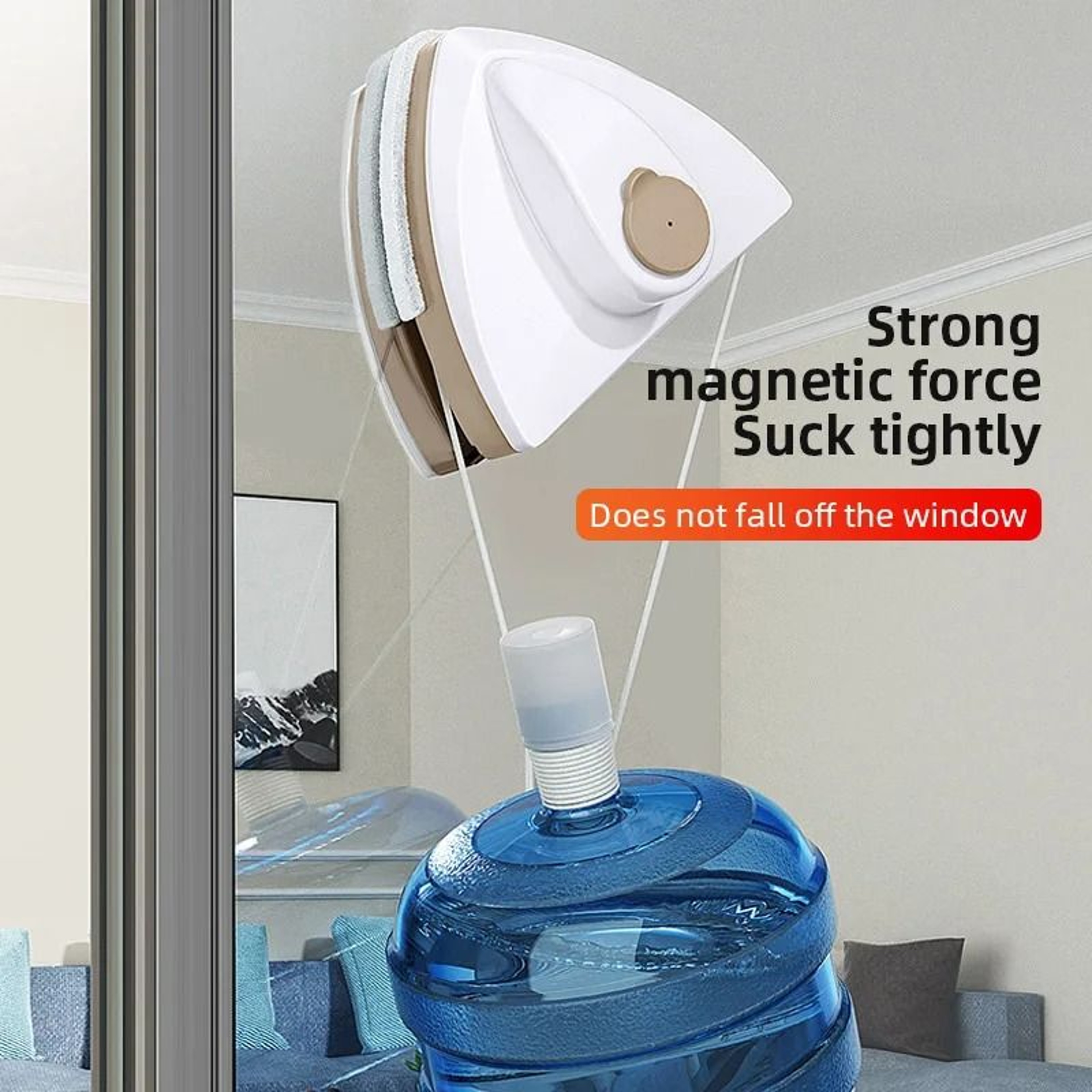 Magnetic Window Cleaner Double Sided Glass Cleaning Tool With Water Discharge 4