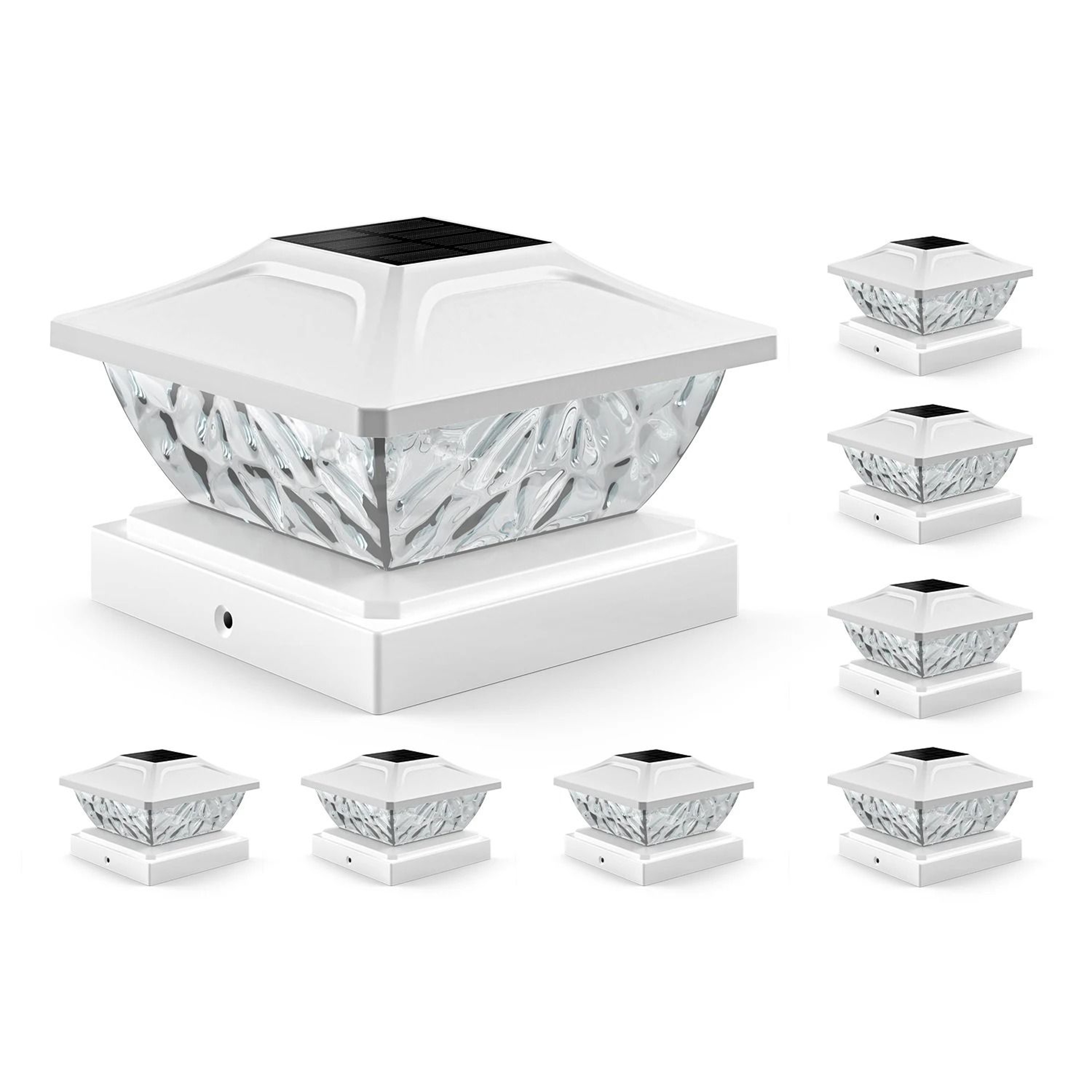 Solar Post Lights Outdoor Deck And Fence Post LED Garden Lights 3