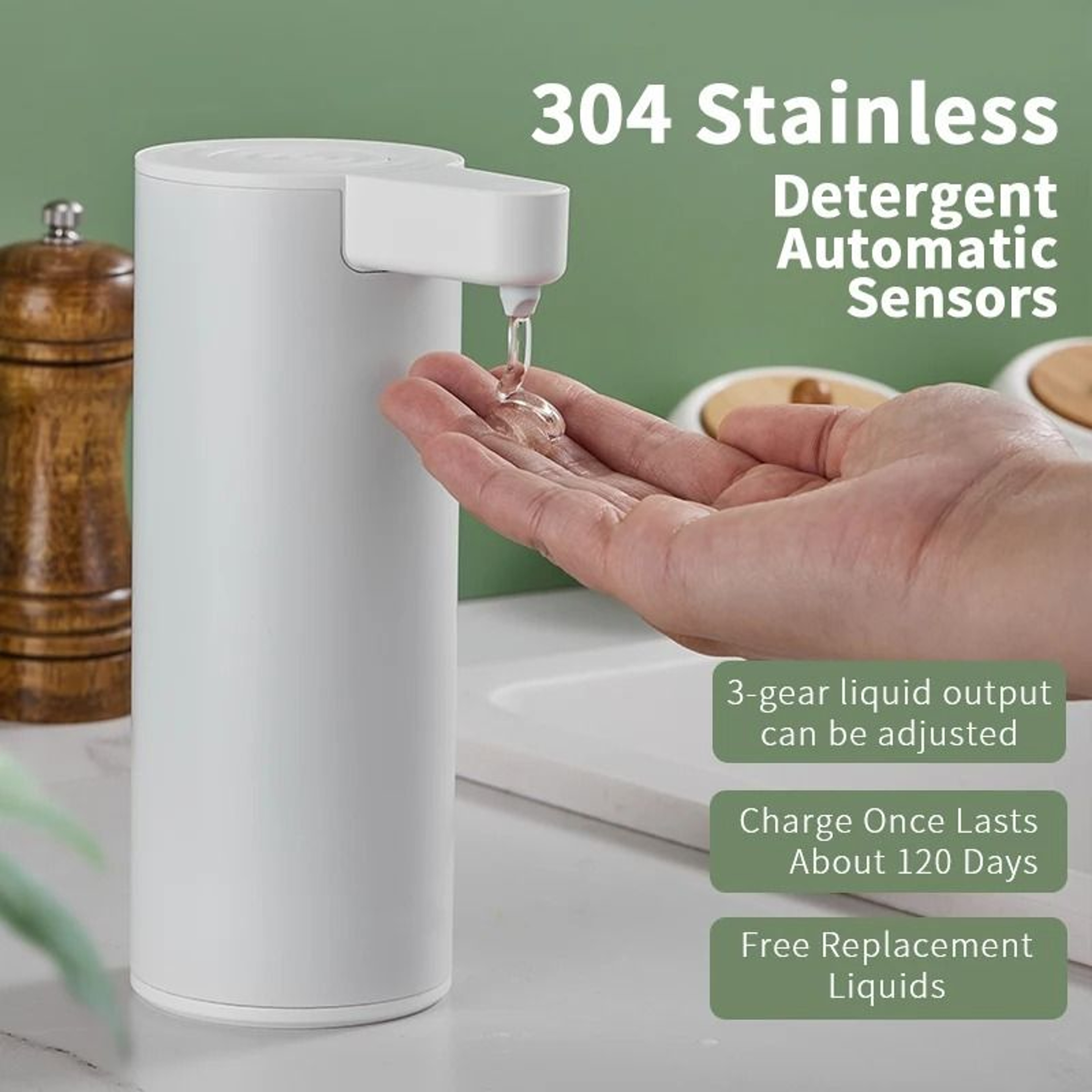 Automatic Touchless Soap Dispenser Stainless Steel Sensor Soap Dispenser 2