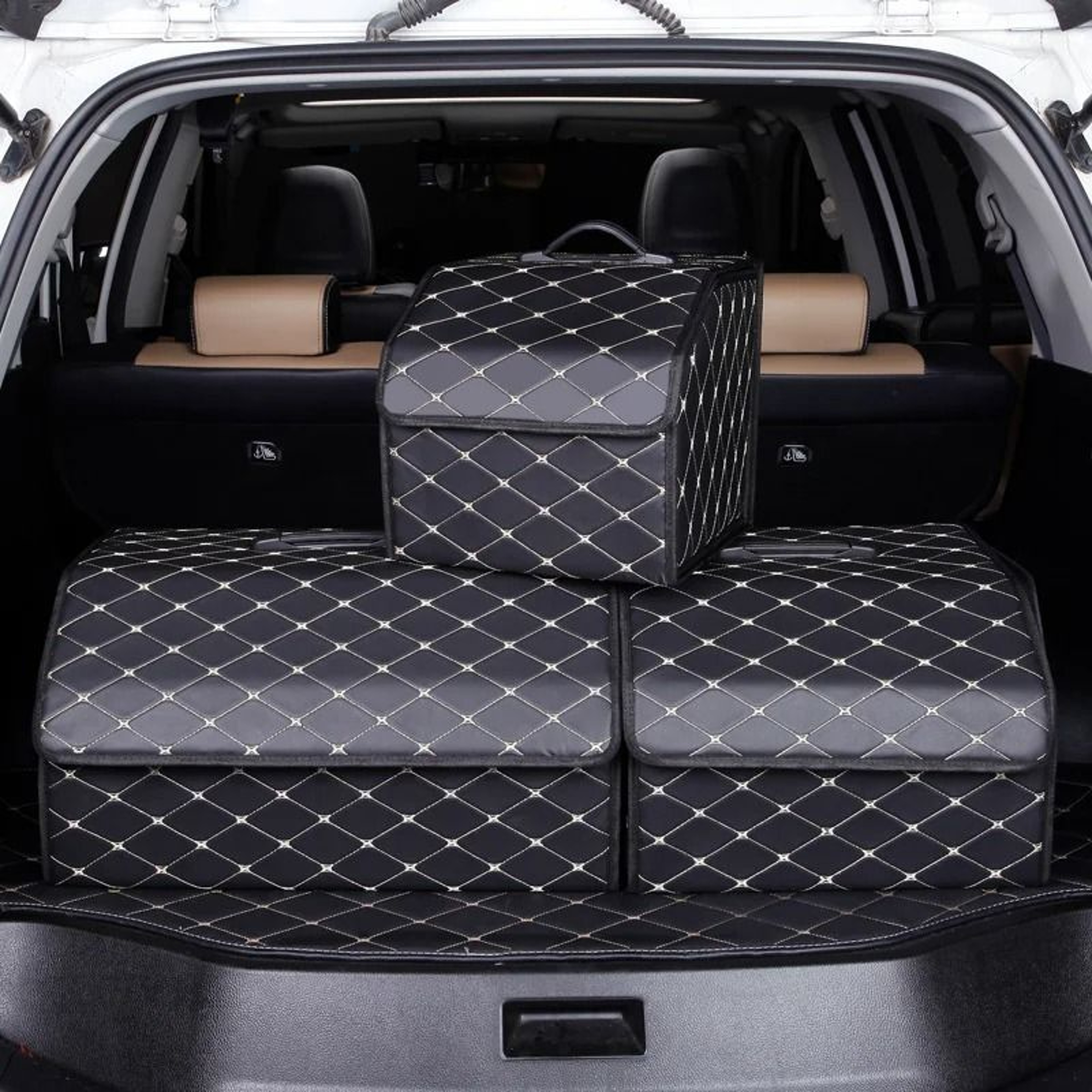 Large Capacity Car Trunk Organizer Box Foldable Auto Storage Organizer 0