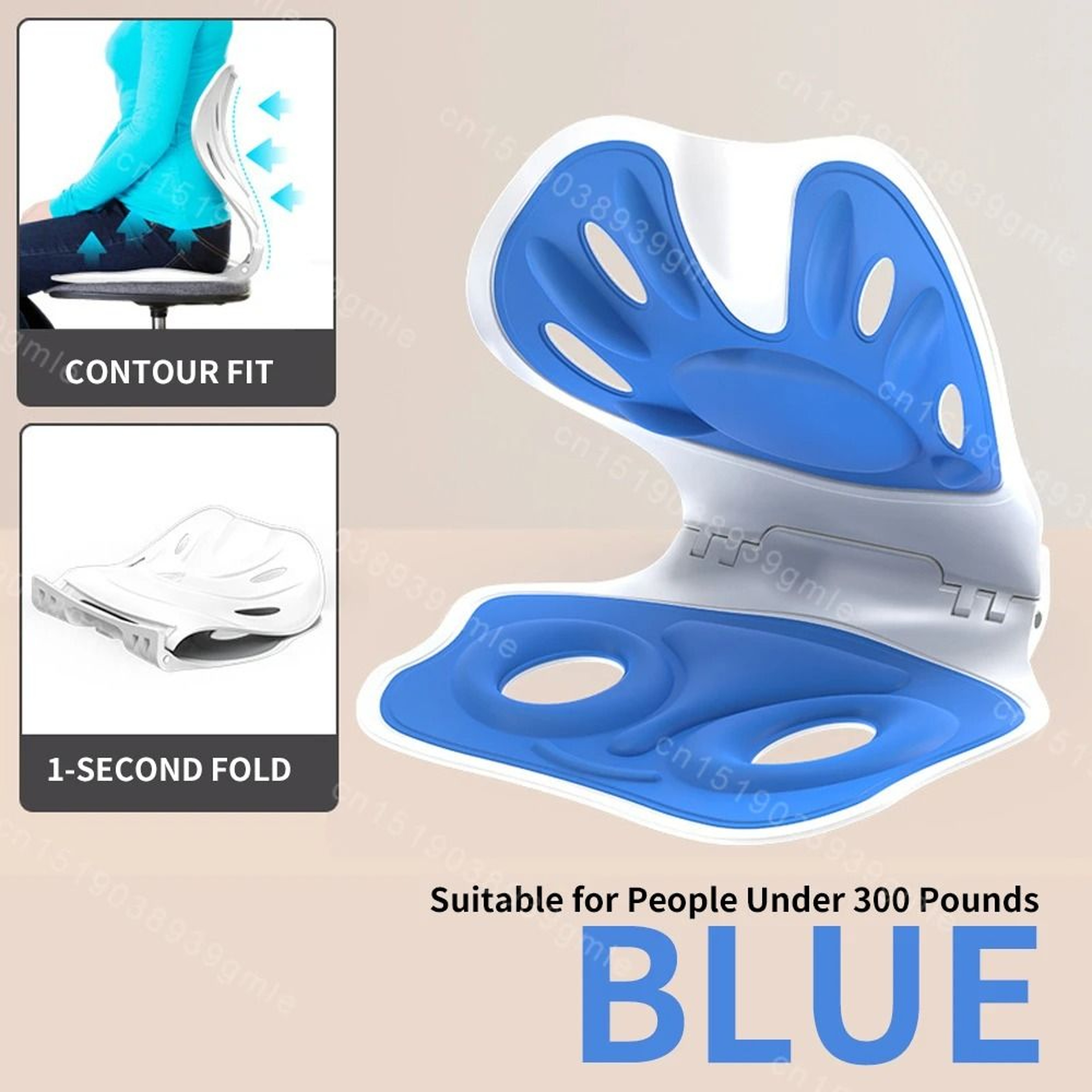 Foldable Lumbar Back Support Cushion Ergonomic Chair Waist Support Pillow 5