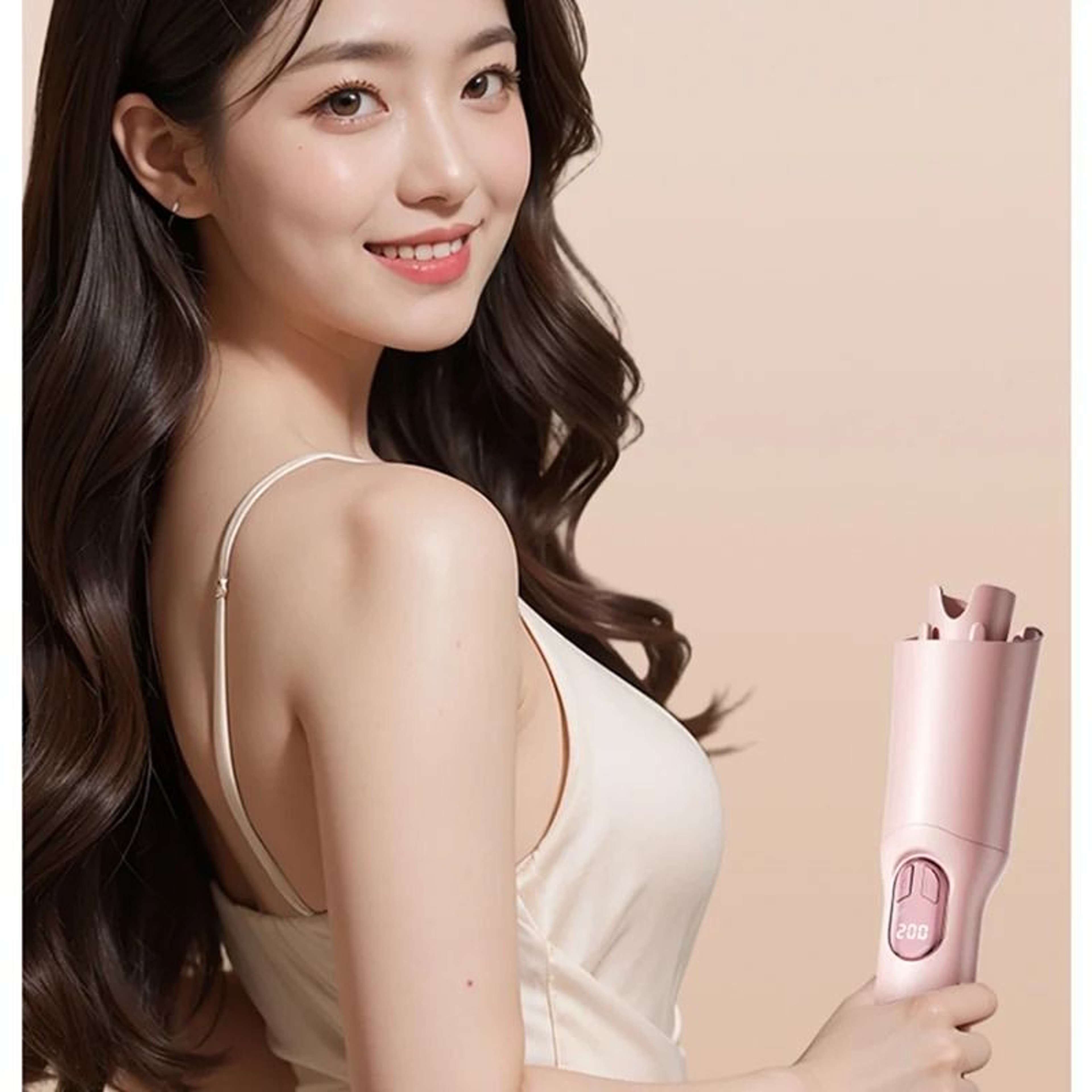 CurlEase Automatic Hair Curler 28mm Rotating Ceramic Curling Iron 0
