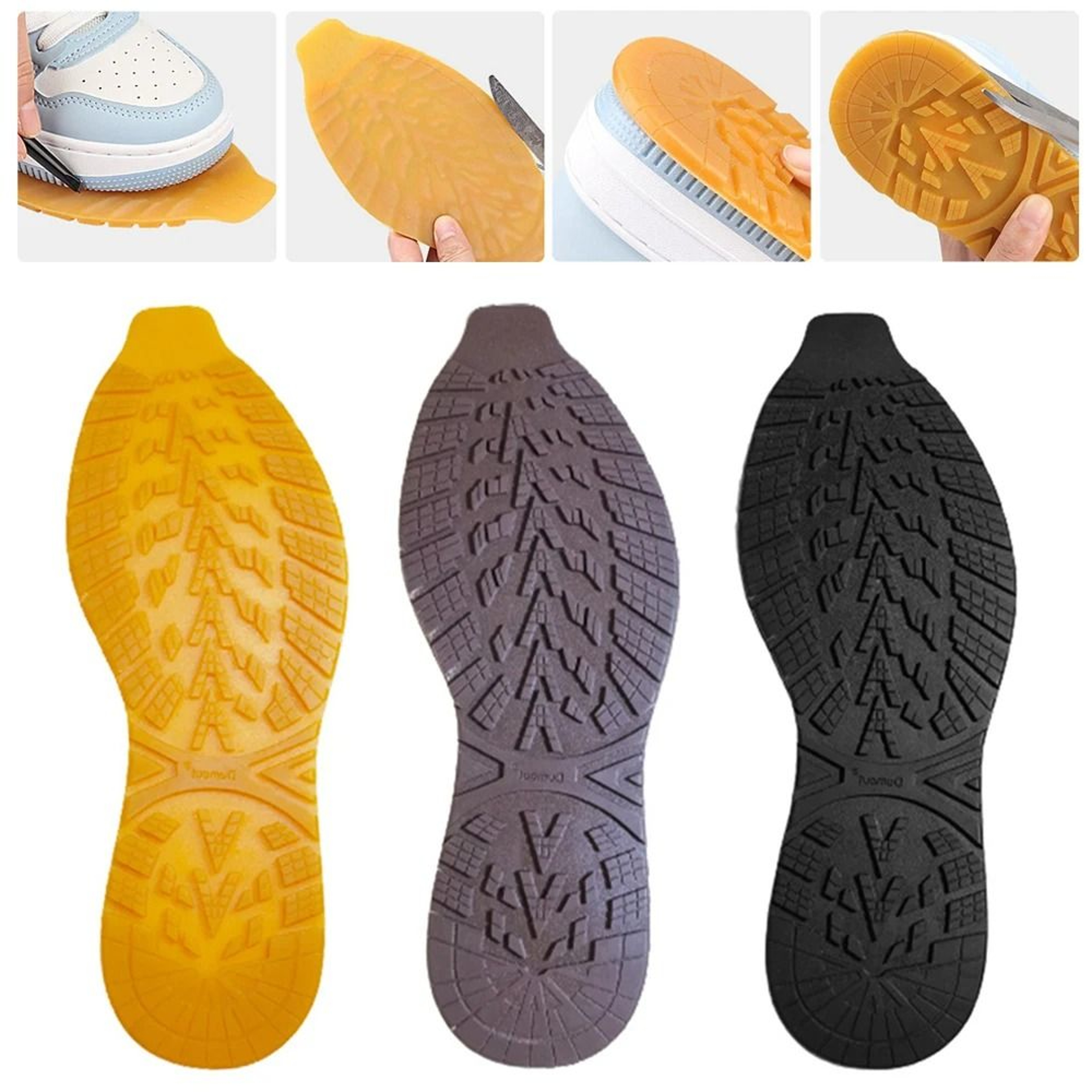 Non Slip Shoe Sole Protector Cuttable Rubber Sole Repair Pads For Sneakers And Shoes 11