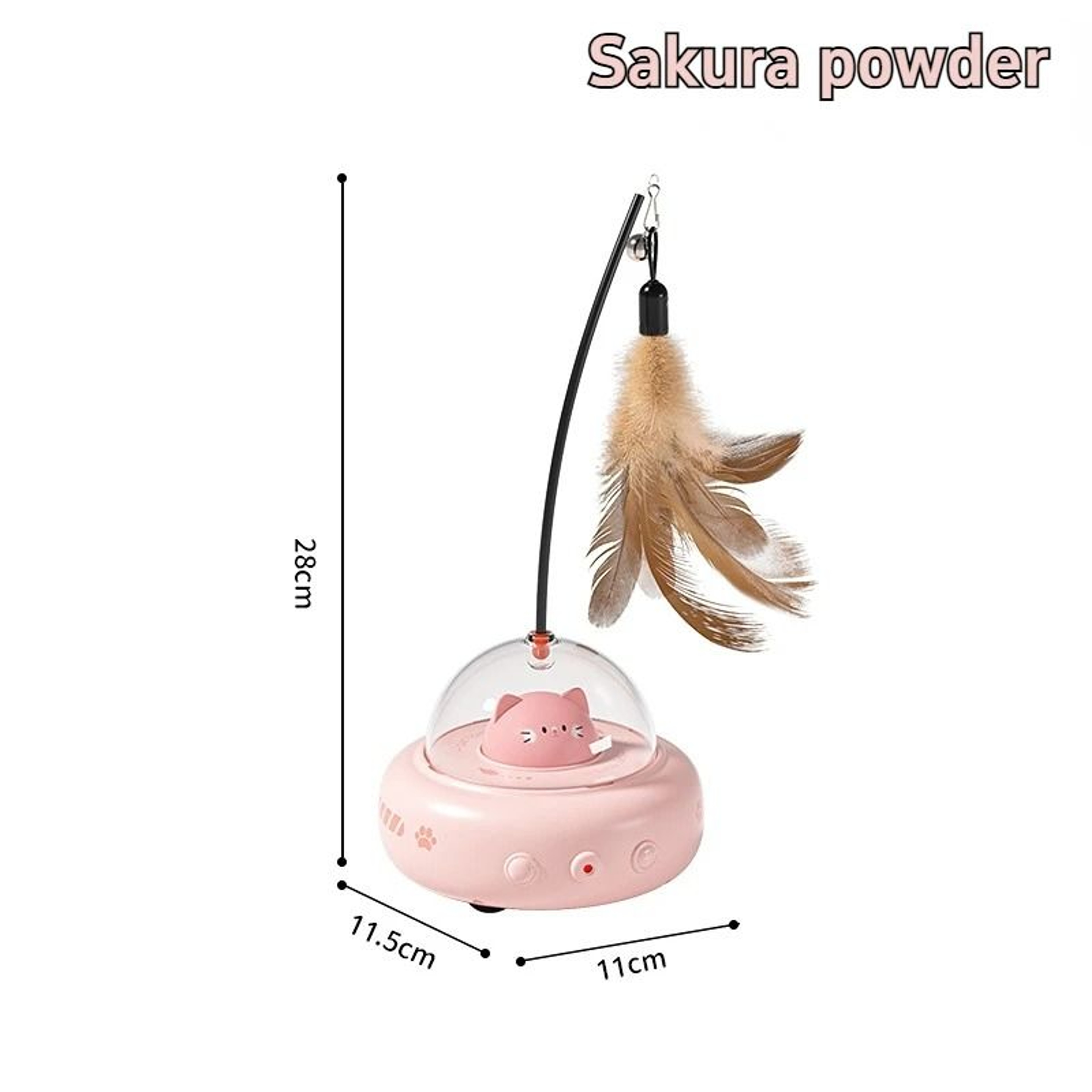 Electric Interactive Cat Toy Smart Cat Teaser Toy With Feather And Bell 1