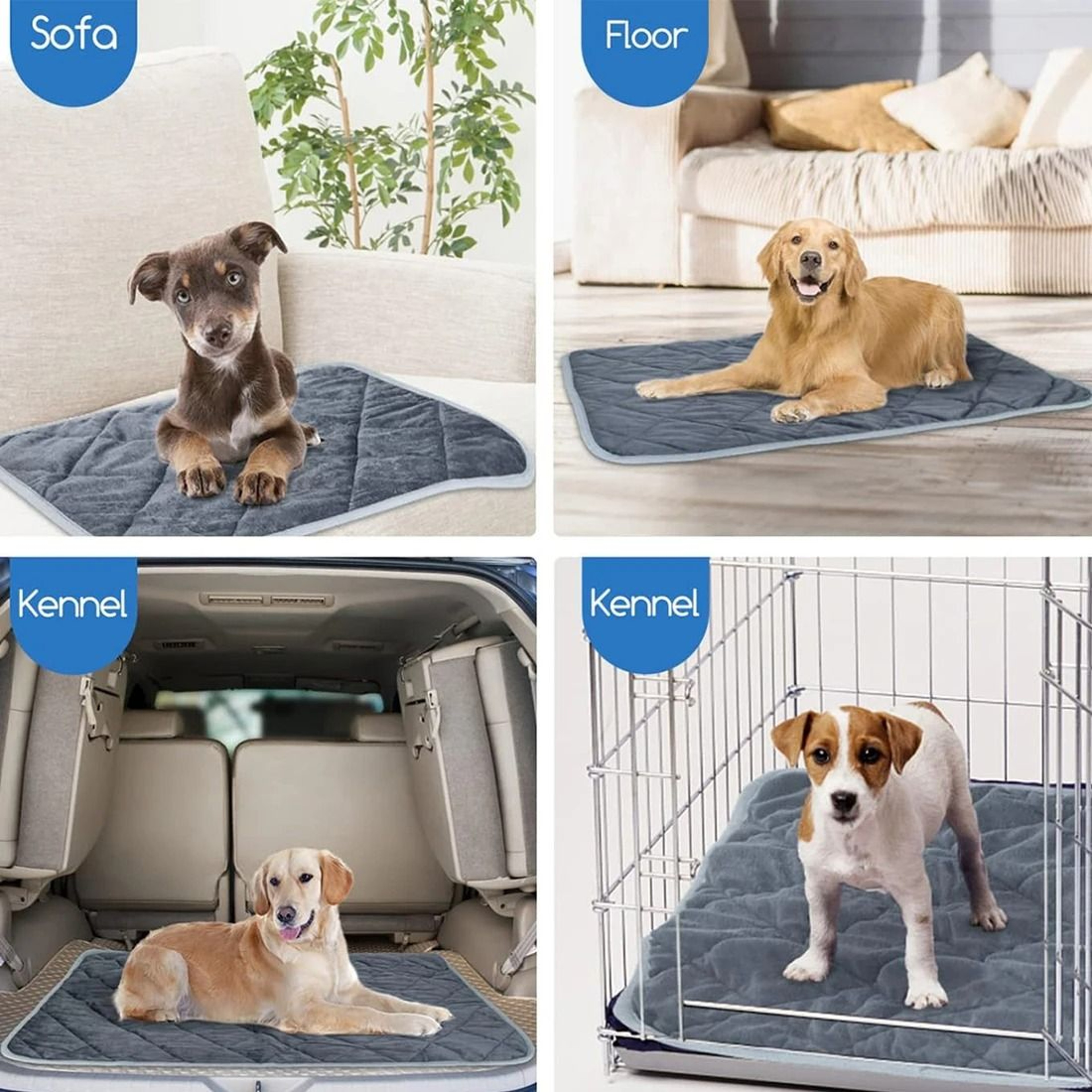 Self Heating Pet Heating Pad Washable Thermal Dog Crate Pad Warm Anti Slip Pet Bed Mat 2
