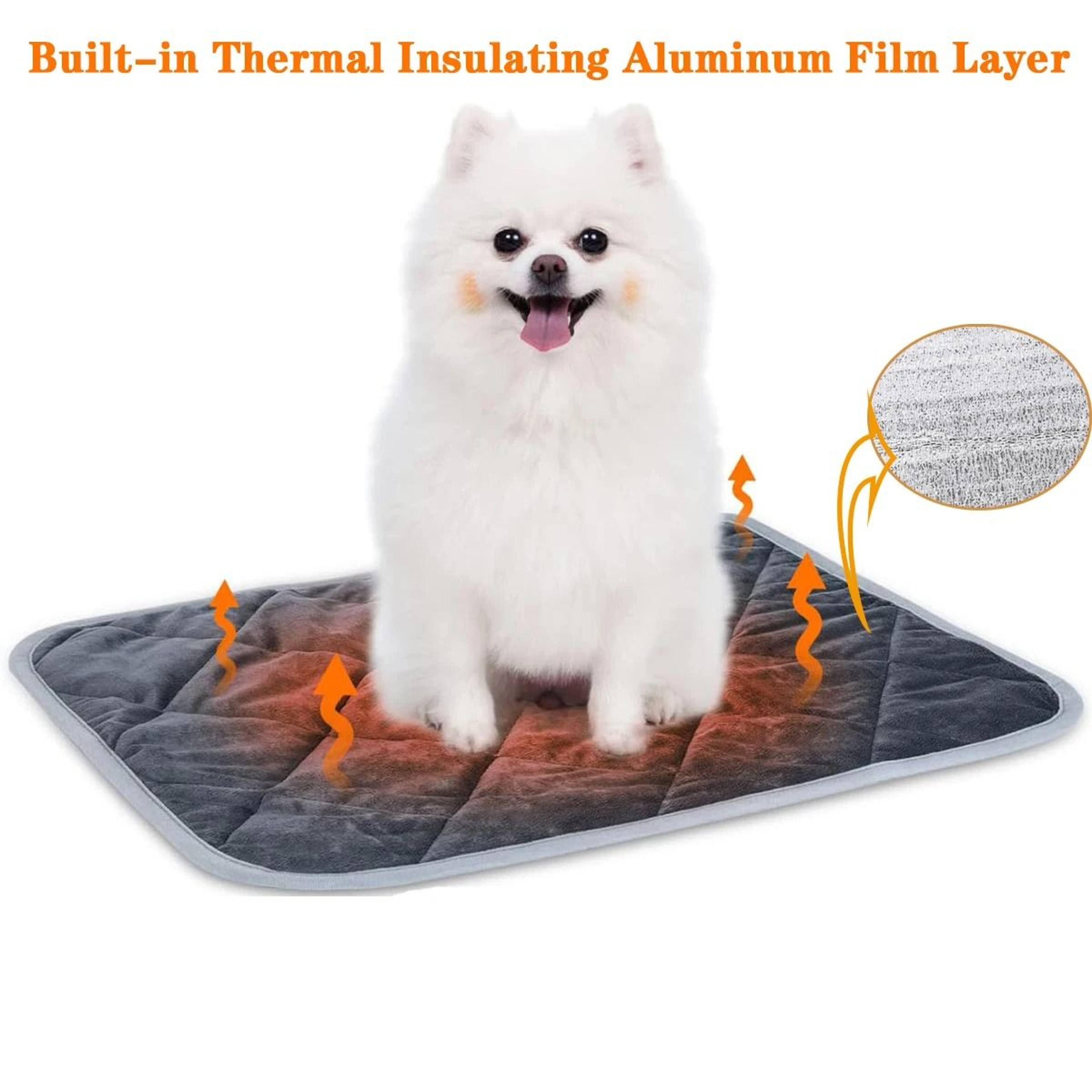 Self Heating Pet Heating Pad Washable Thermal Dog Crate Pad Warm Anti Slip Pet Bed Mat 0