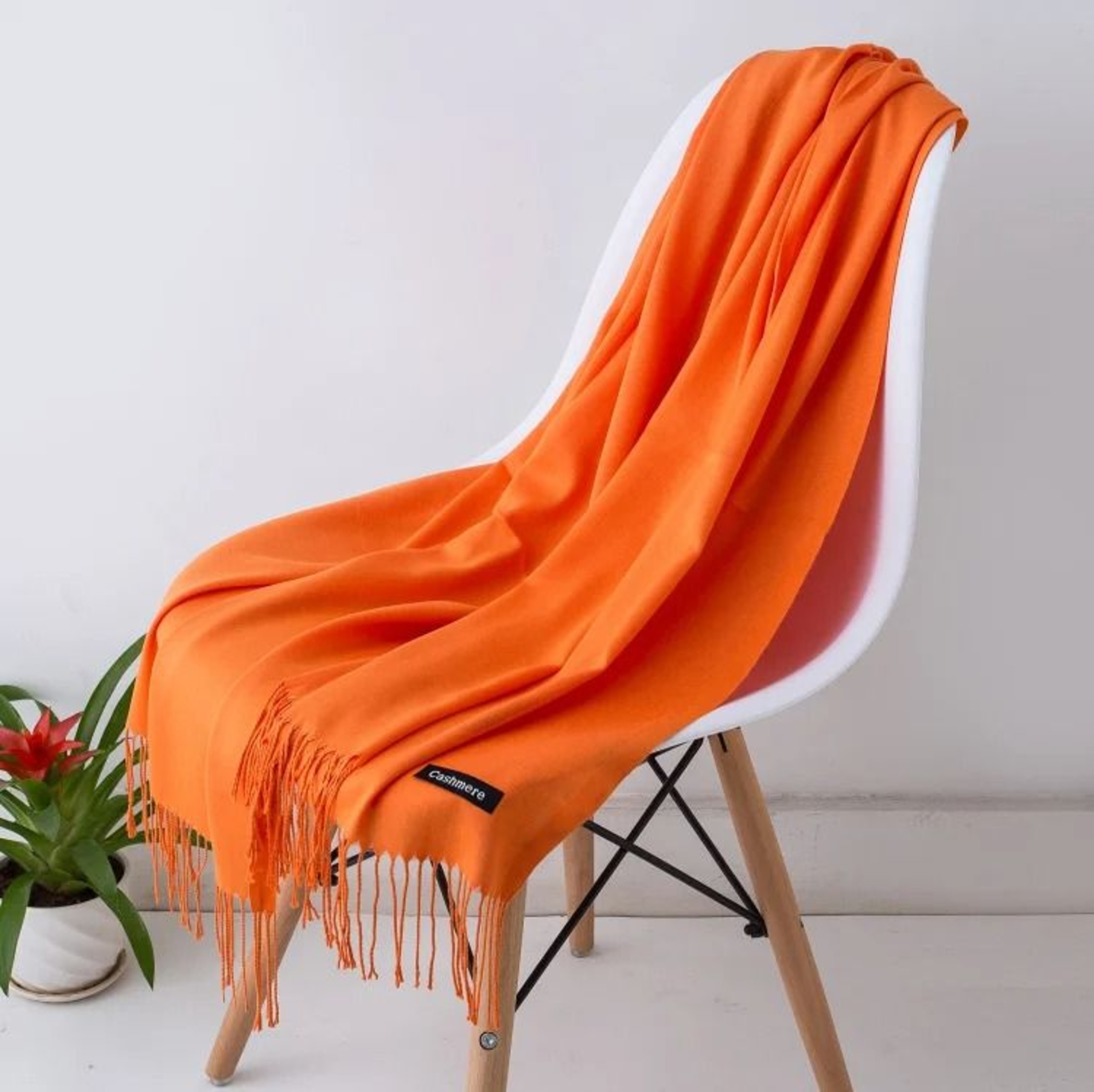 Classic Cashmere Scarf Shawl Solid Color Pashmina Wrap Scarf Warm Tassel Winter Scarf For Women And 27