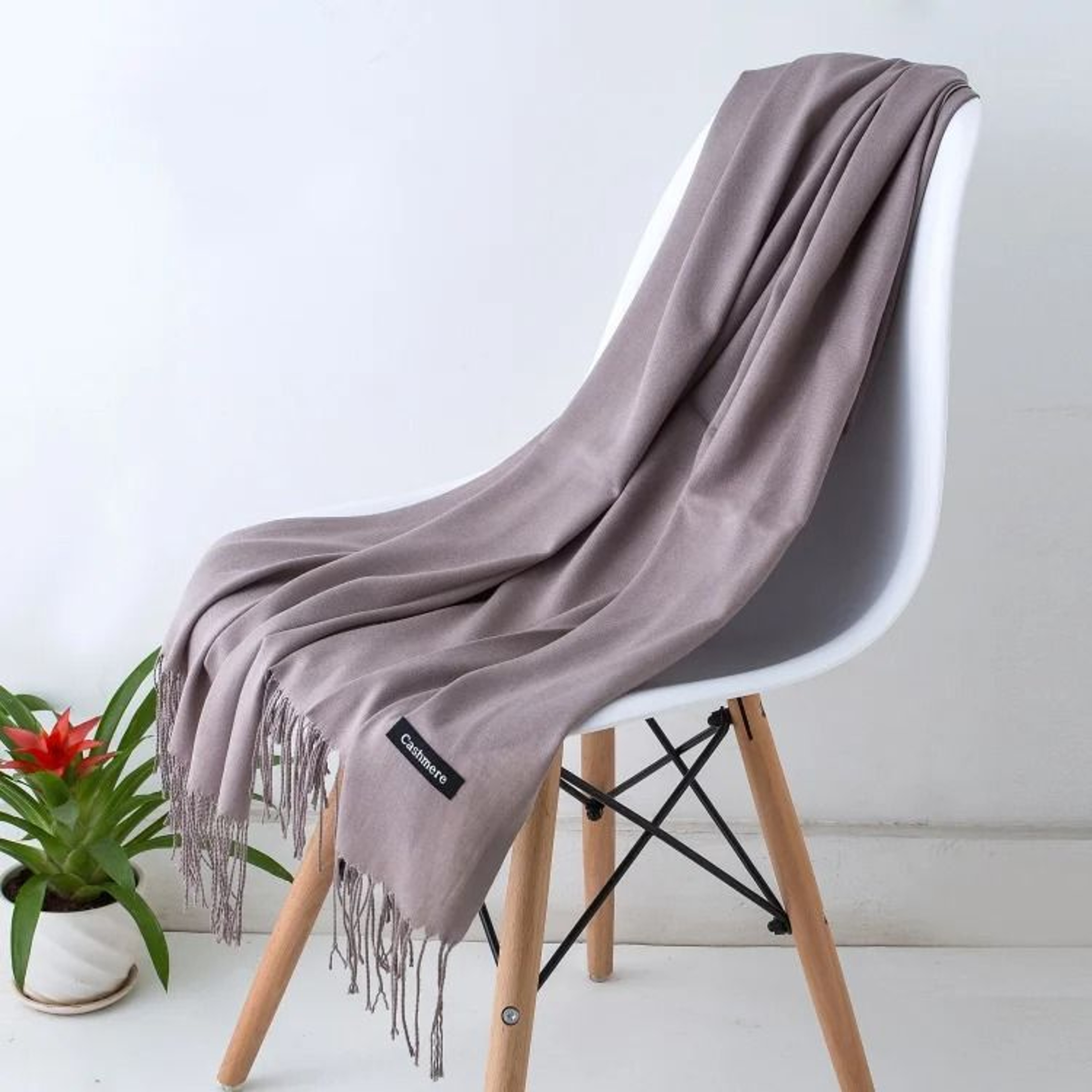 Classic Cashmere Scarf Shawl Solid Color Pashmina Wrap Scarf Warm Tassel Winter Scarf For Women And 28