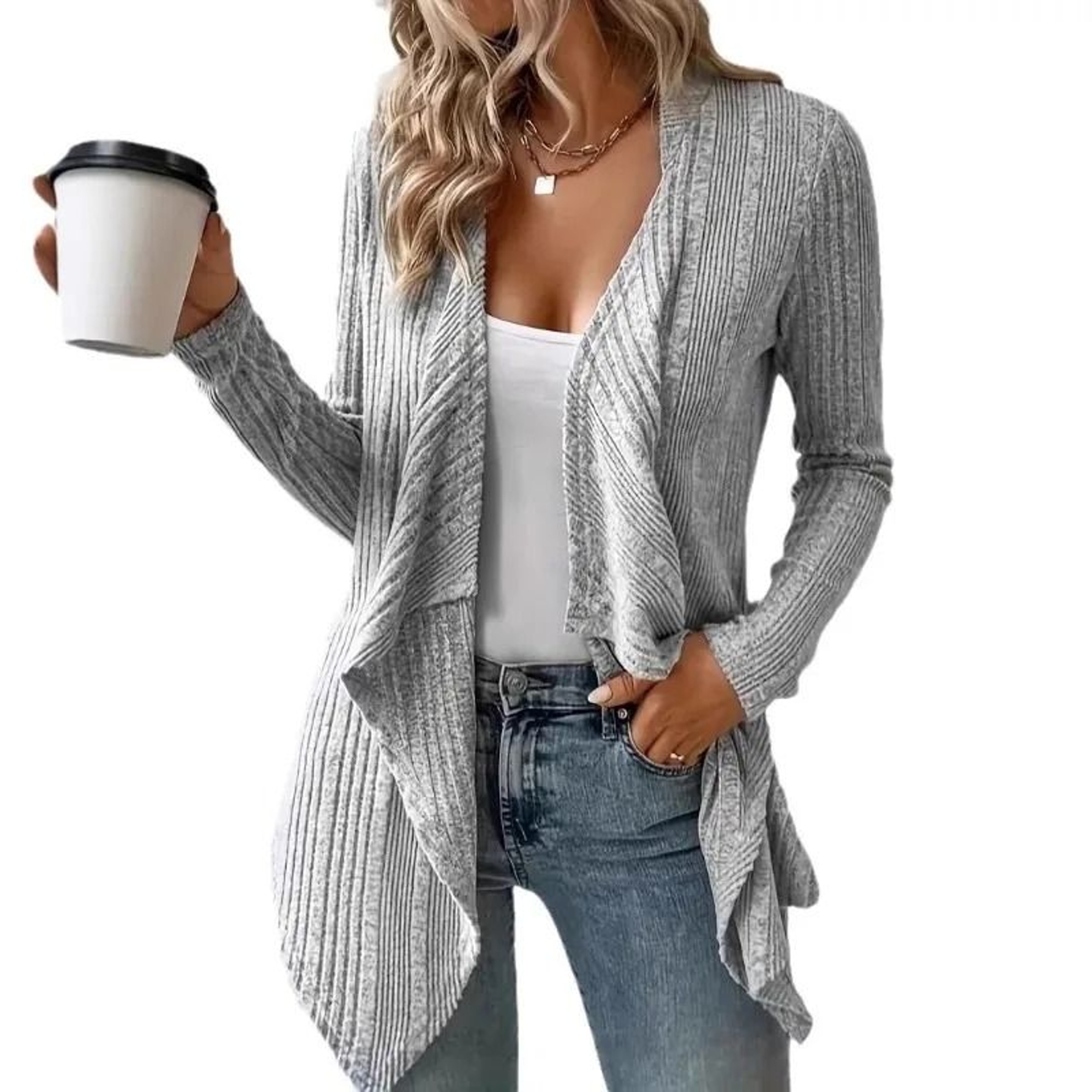 Casual Womens Knit Cardigan Sweater Loose Long Sleeve Winter Cardigan Jacket 11
