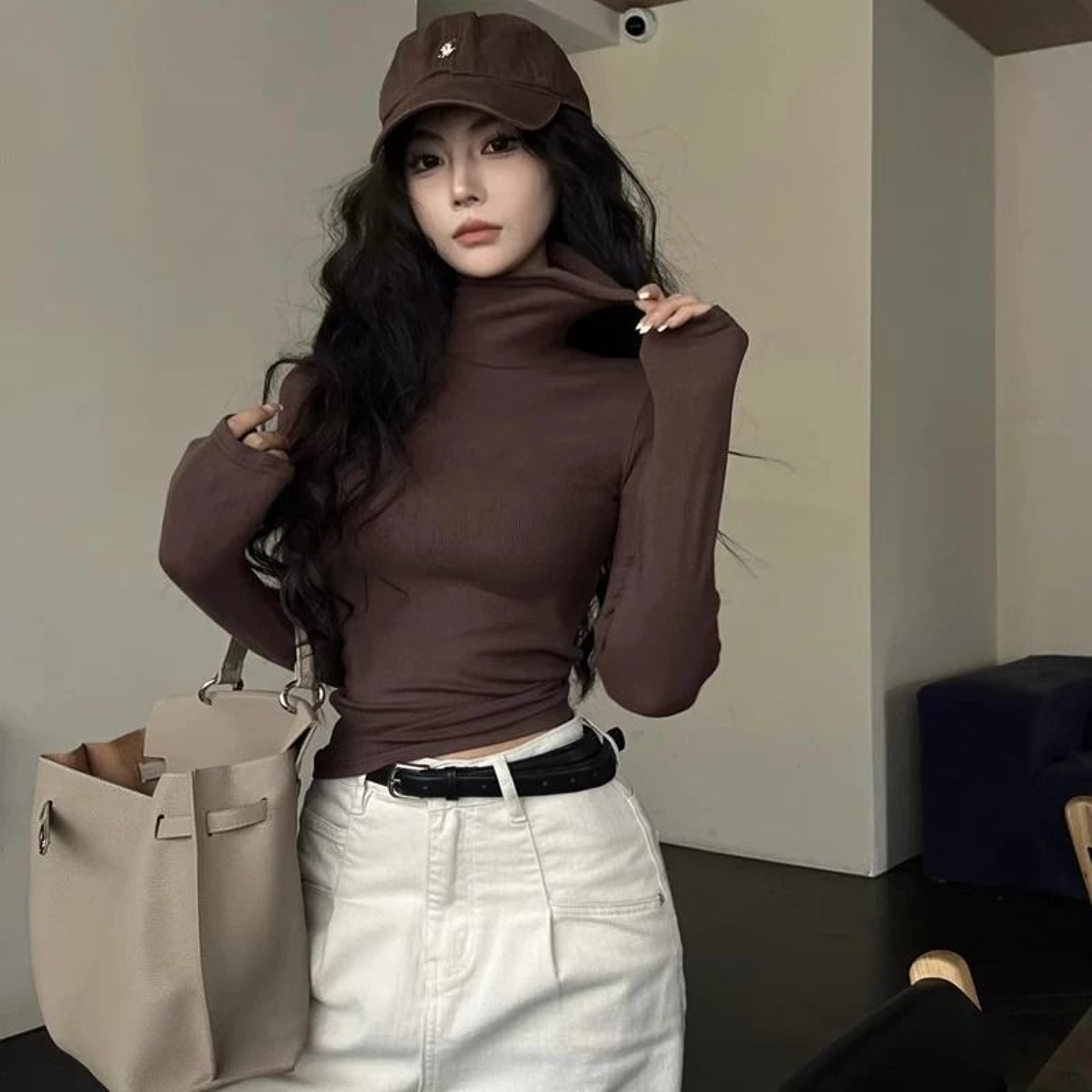 Classic Womens Turtleneck Sweater Warm Thermal Long Sleeve Knit Pullover 6