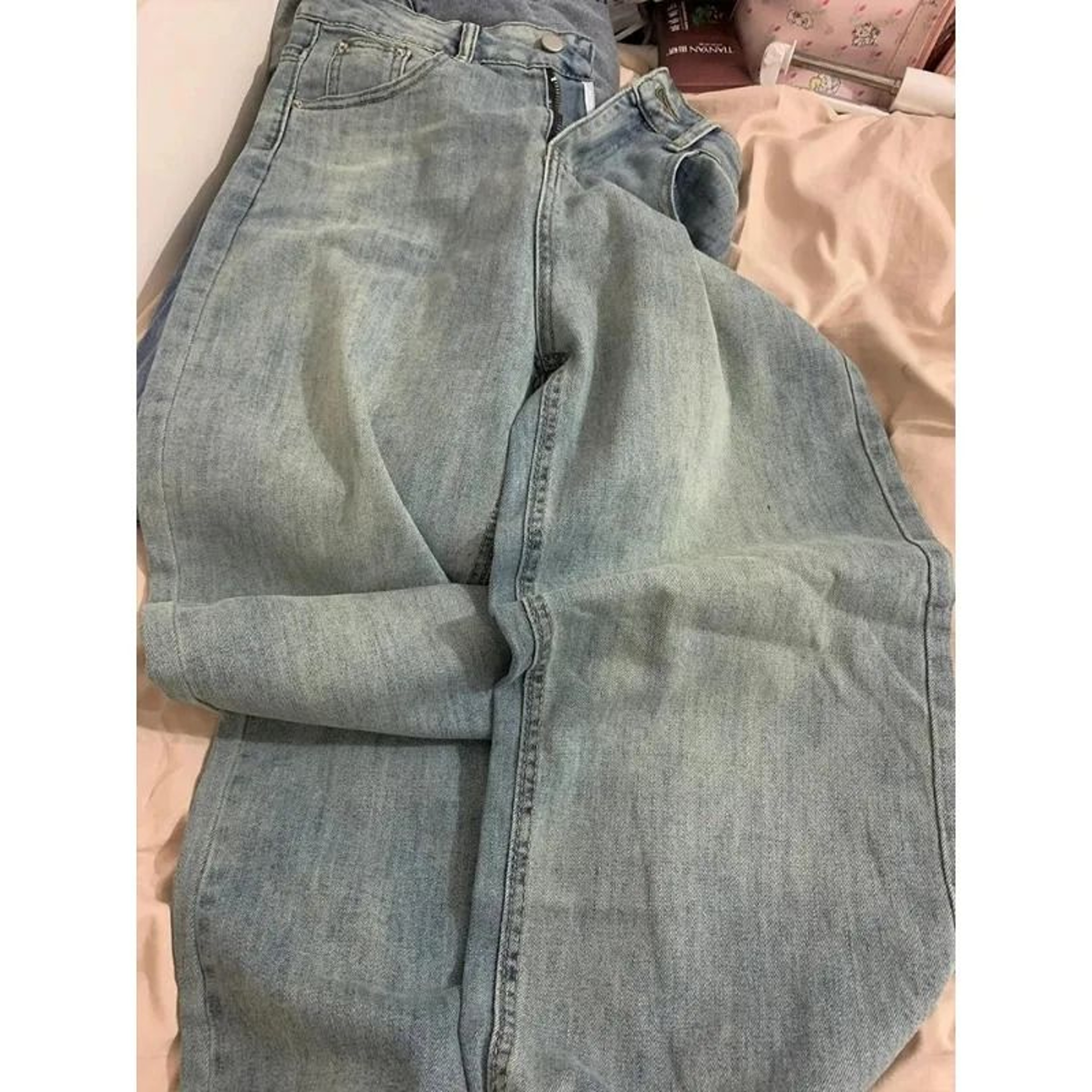 Womens High Waist Bootcut Wide Leg Jeans Relaxed Fit Denim Pants 5