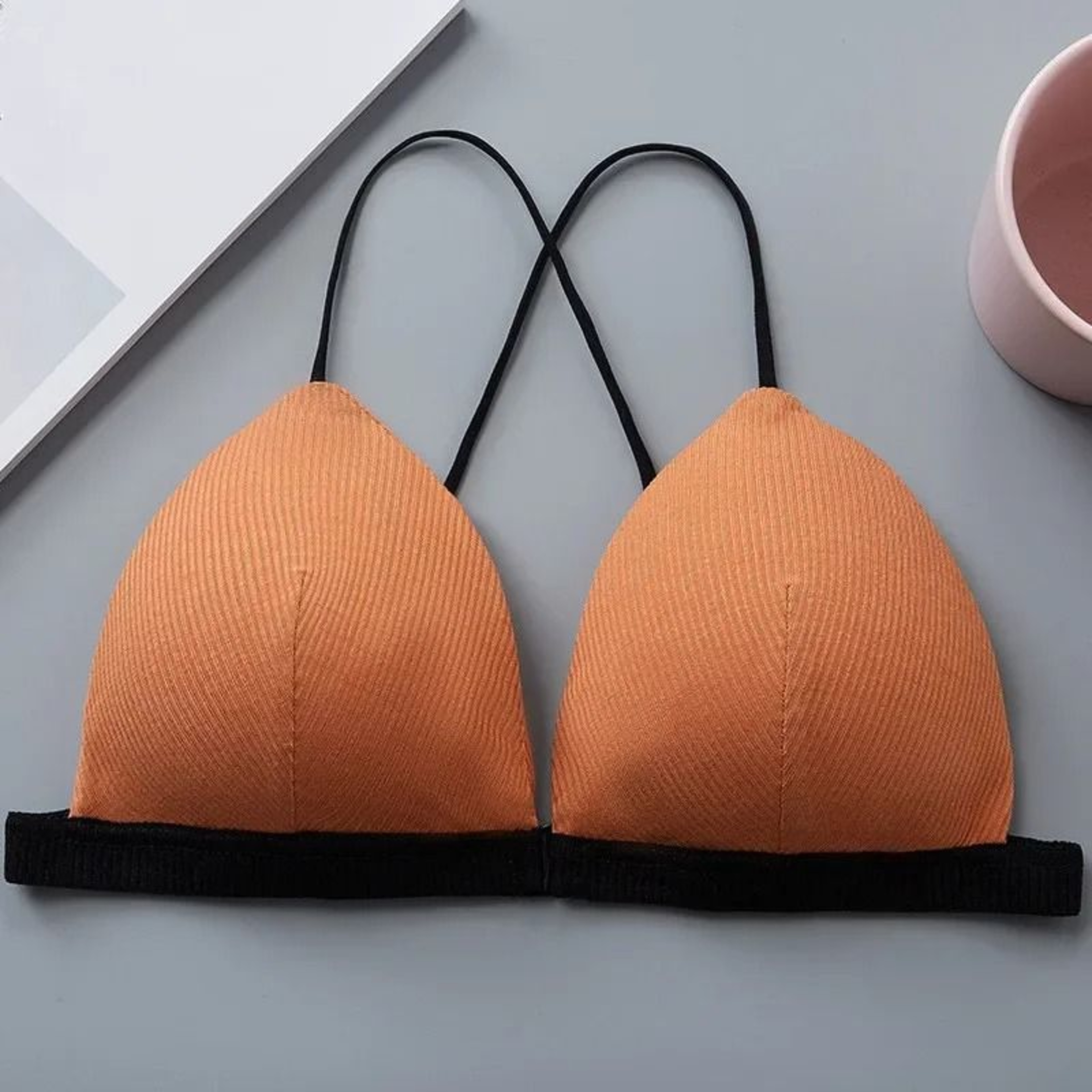 Womens Front Closure Push Up Bra Seamless Deep V Bralette Soft Comfort Lingerie 4
