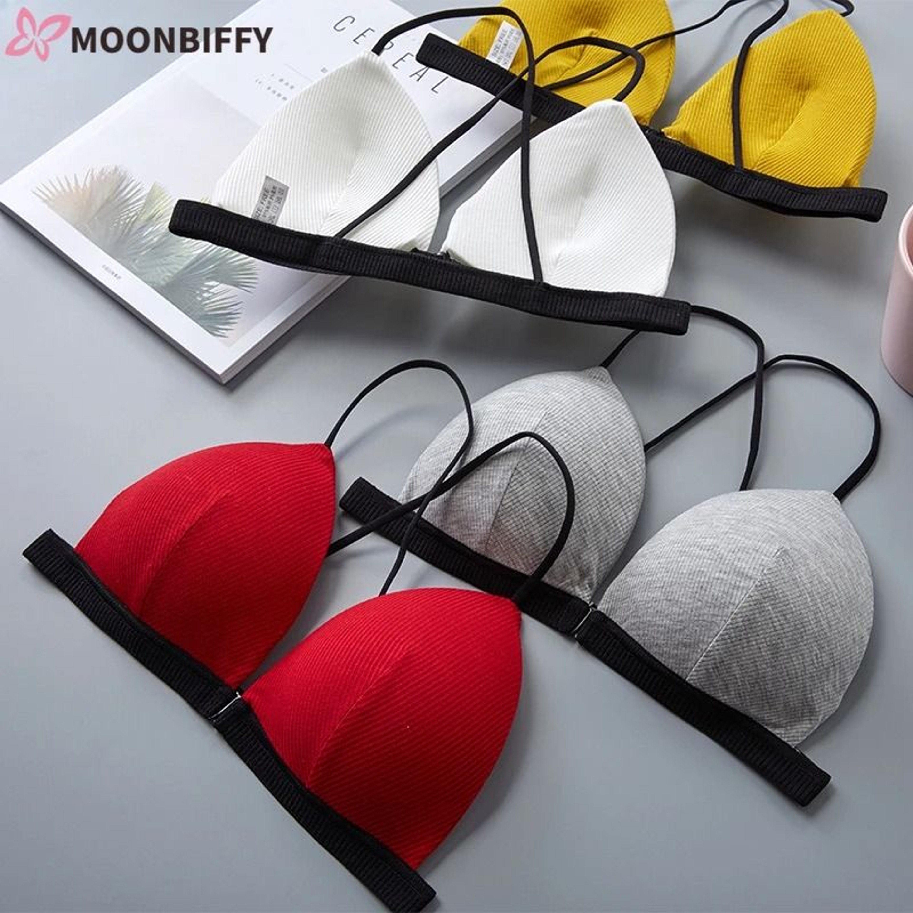 Womens Front Closure Push Up Bra Seamless Deep V Bralette Soft Comfort Lingerie 9
