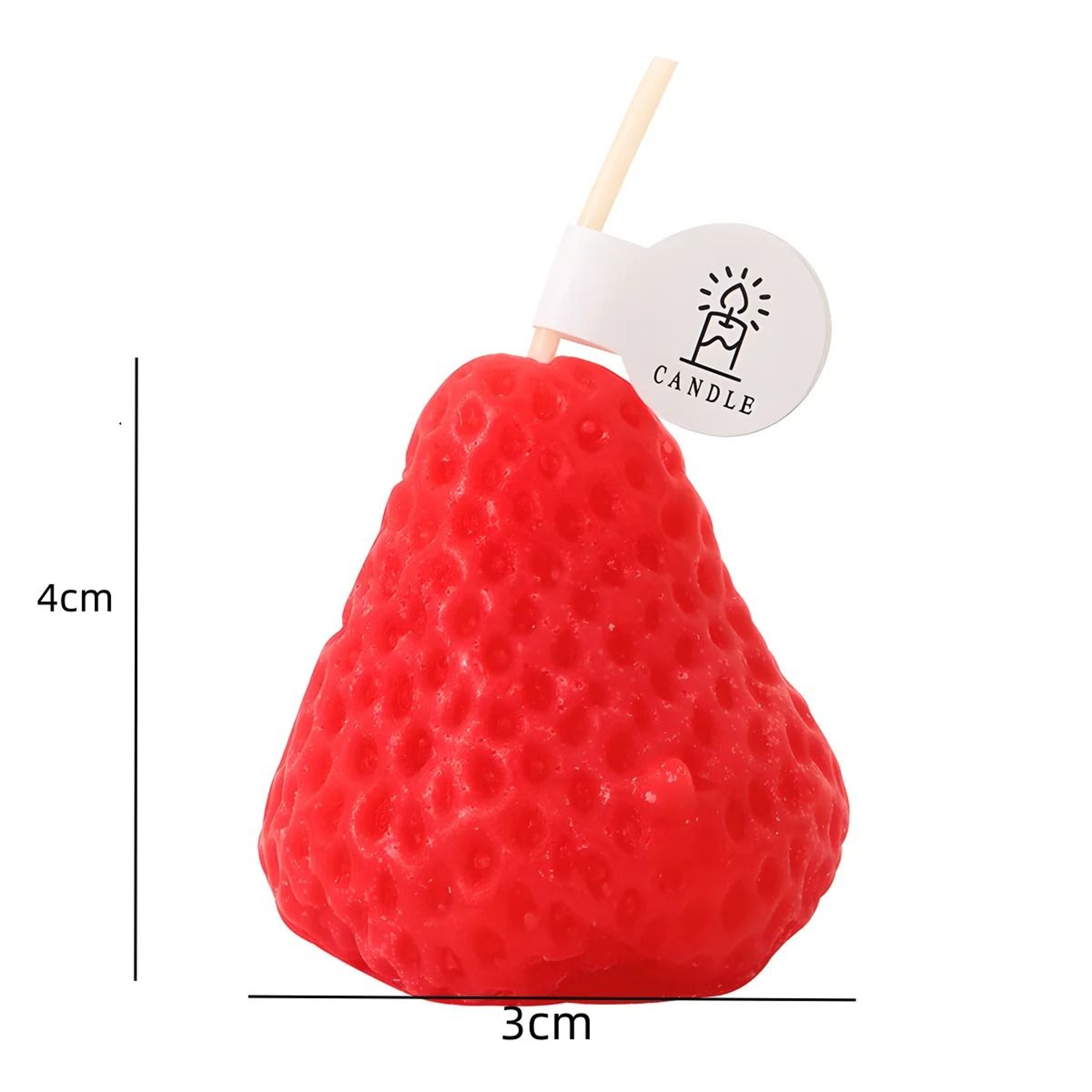 Strawberry Mini Scented Candles Realistic Fruit Aromatherapy Candle Set 2