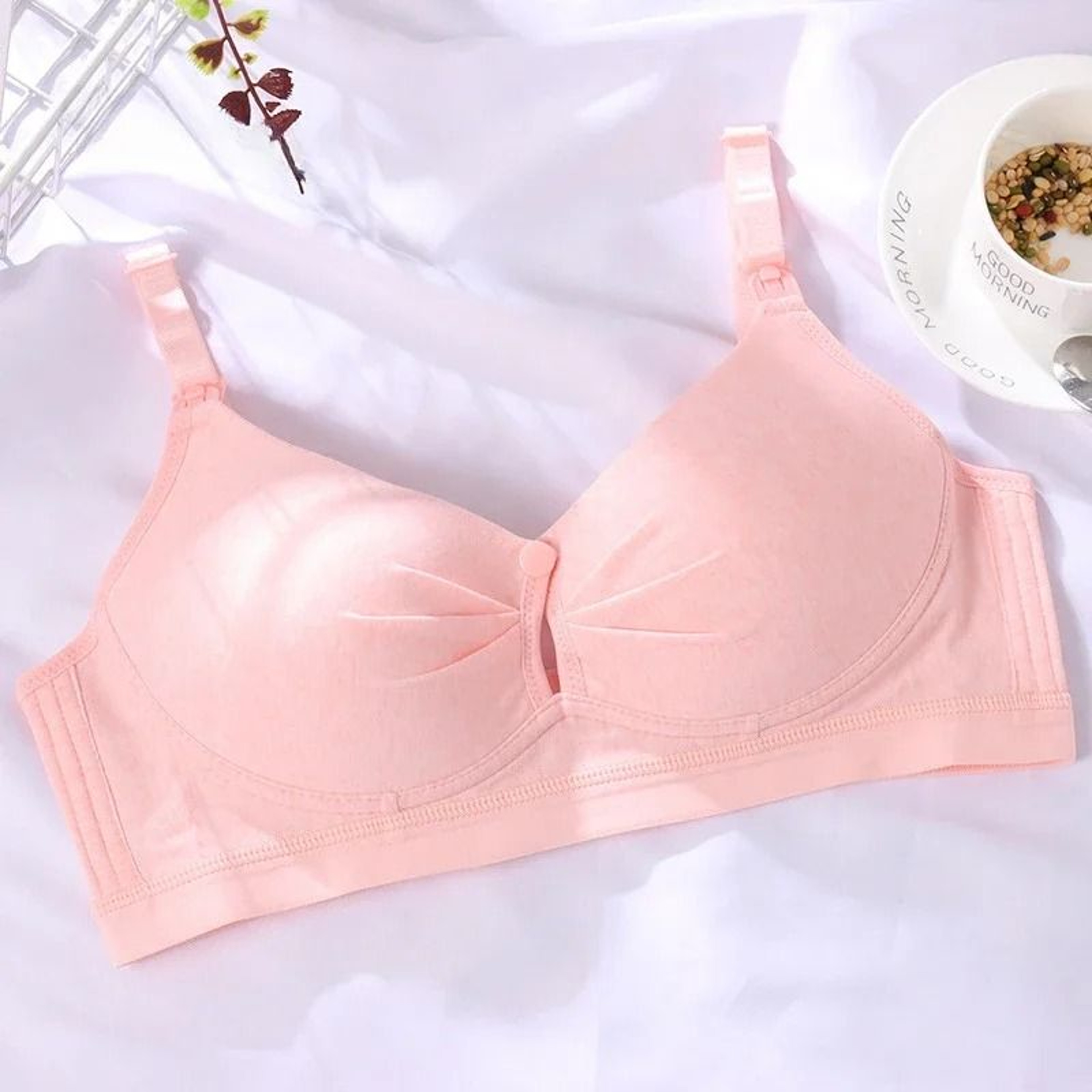 Comfortable Maternity Nursing Bra Soft Wireless Breastfeeding Bra For Moms 6
