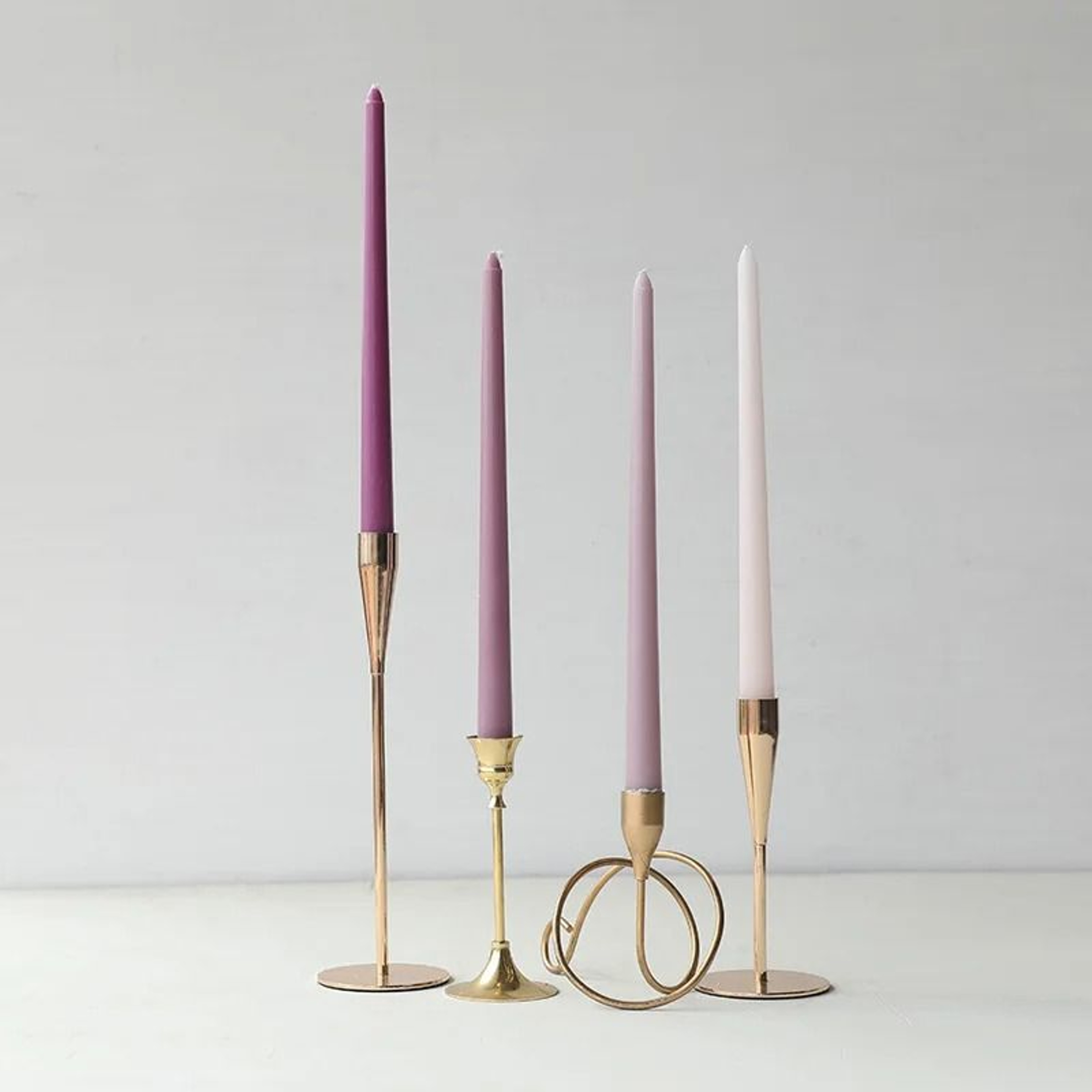 30CM Dripless Taper Candles Unscented Long Burning Dinner Candles Set Of 4 6