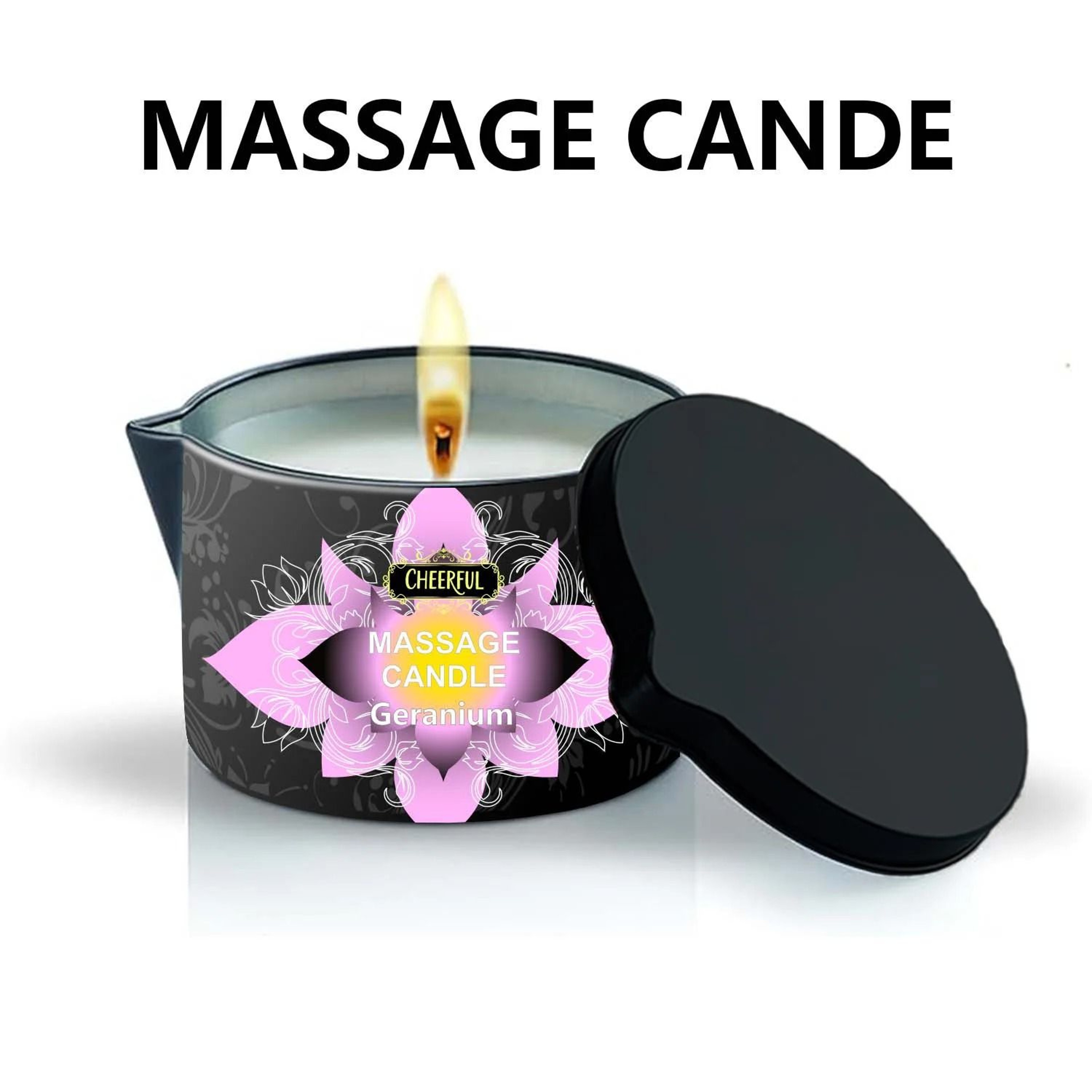 Luxury Massage Oil Candle Aromatherapy Body Oil Candle For Stress Relief 1