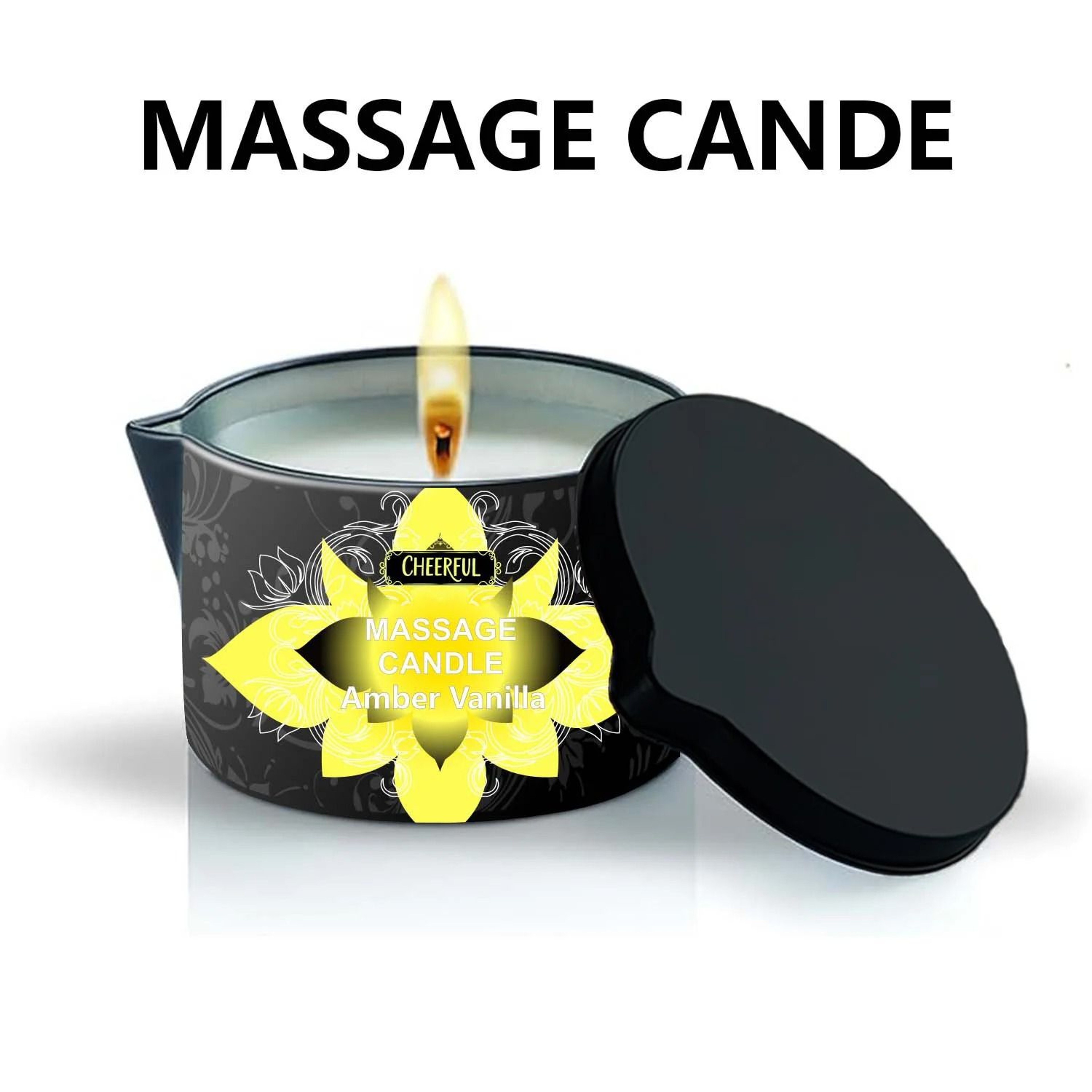 Luxury Massage Oil Candle Aromatherapy Body Oil Candle For Stress Relief 2