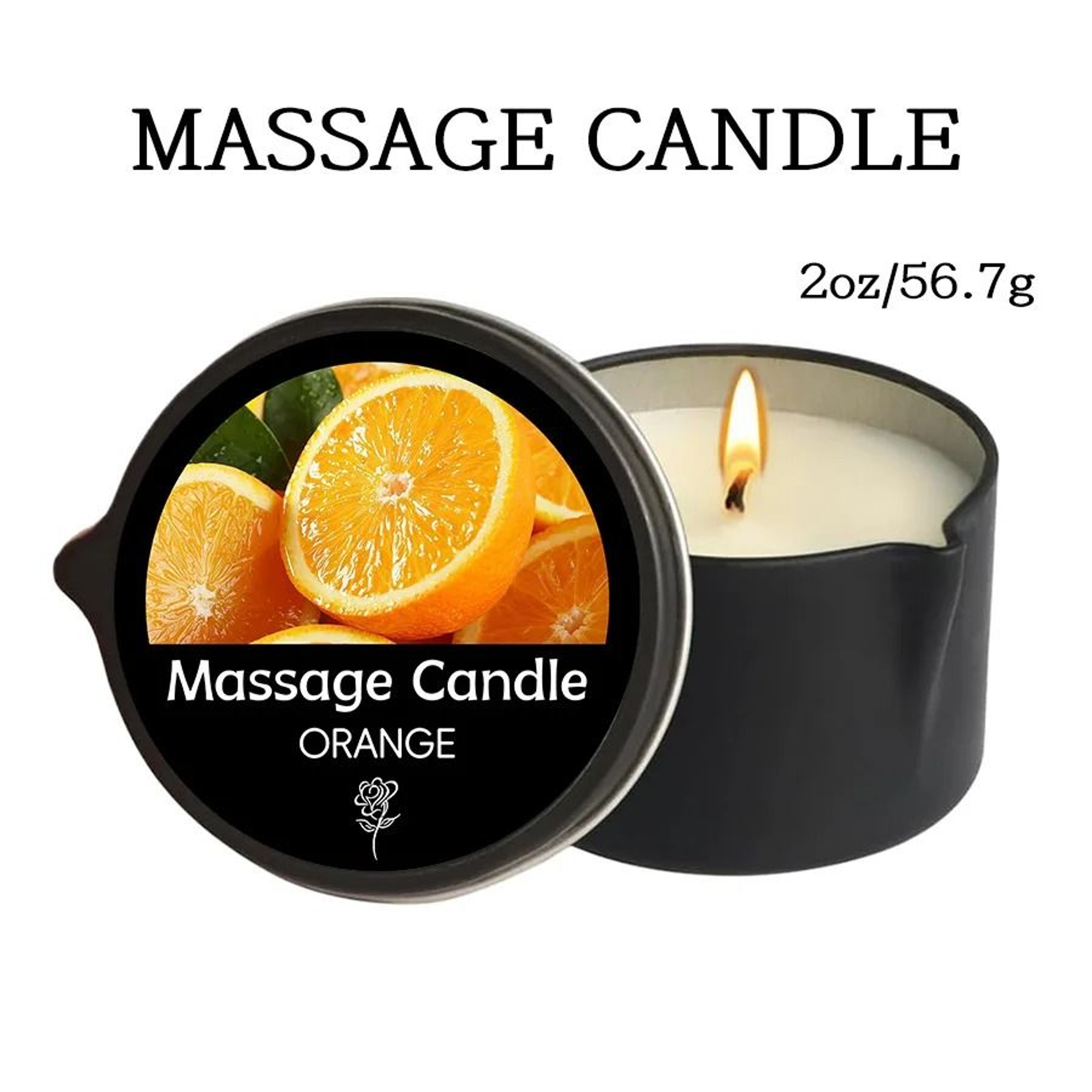 Luxury Massage Oil Candle Aromatherapy Body Oil Candle For Stress Relief 15