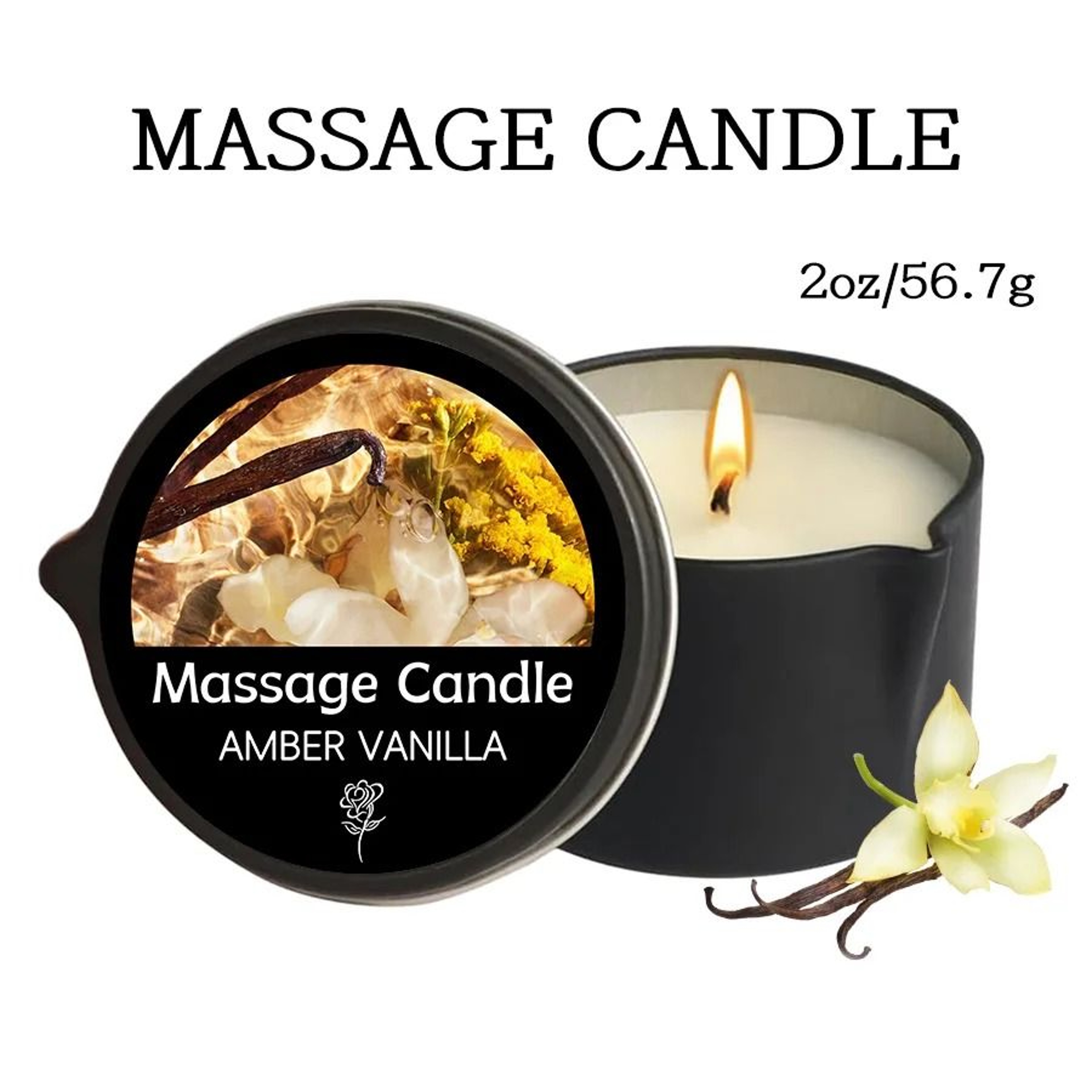 Luxury Massage Oil Candle Aromatherapy Body Oil Candle For Stress Relief 19
