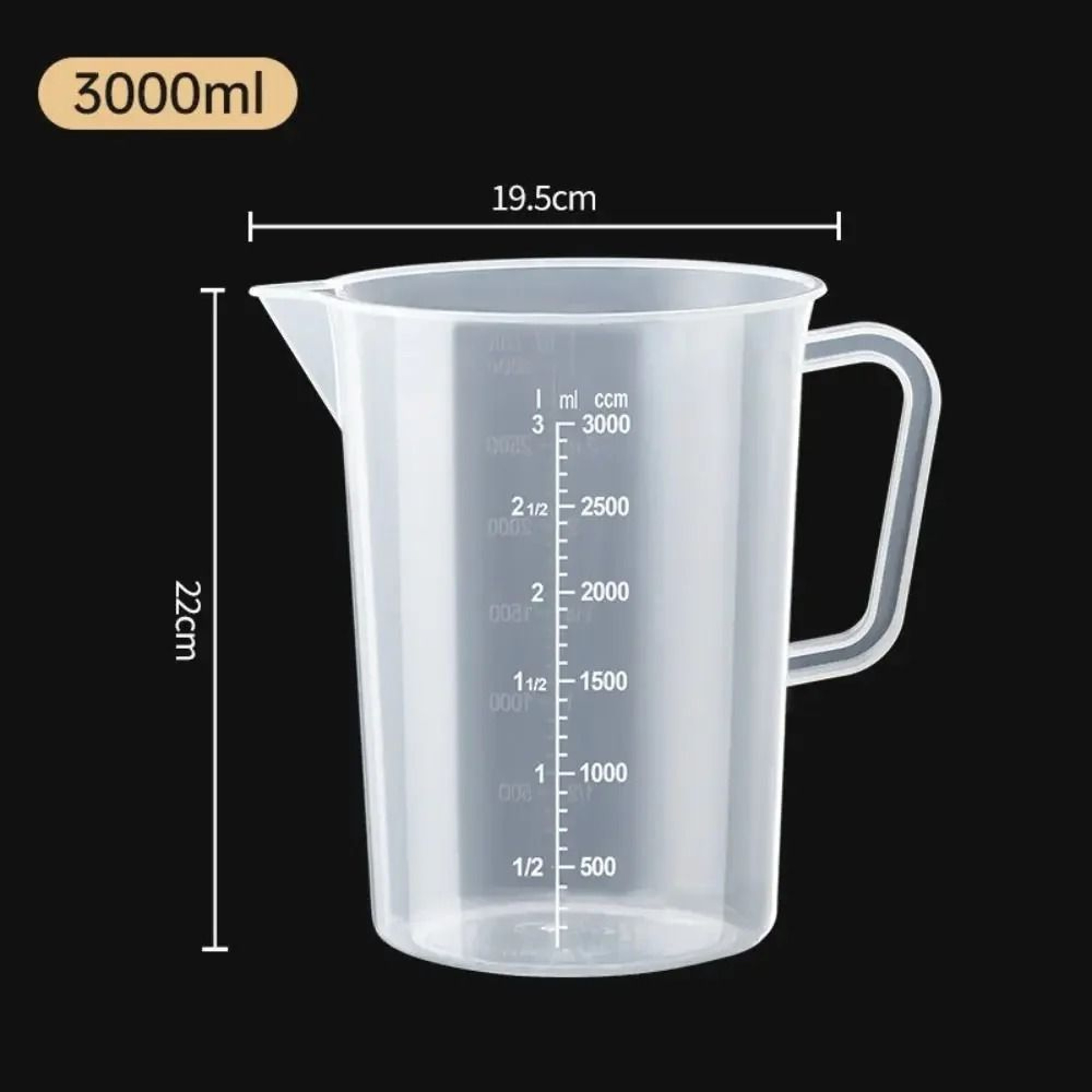 Large Plastic Measuring Cup With Scale Food Grade Graduated Measuring Beaker For Kitchen And Lab Us 16